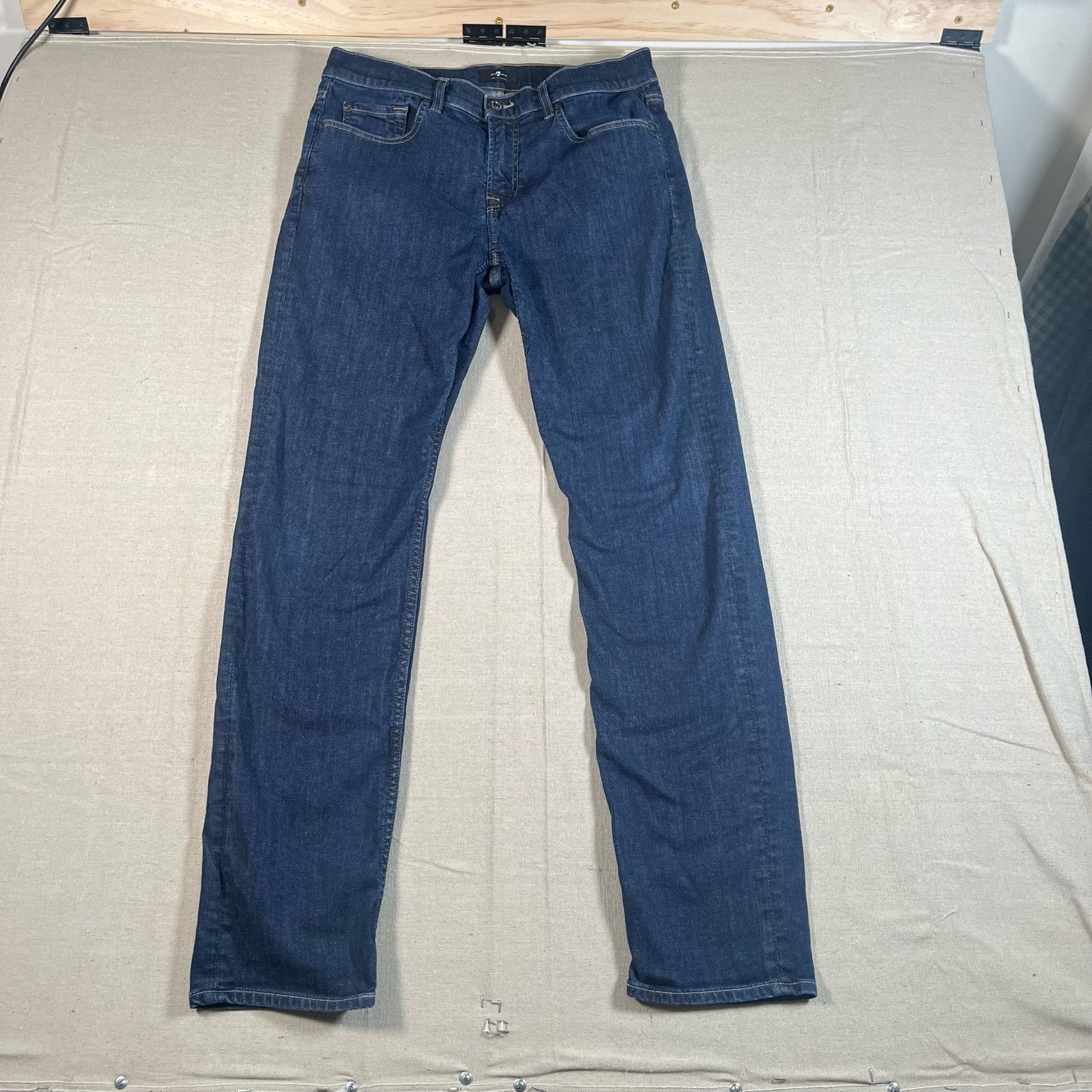 7 For All Mankind 7 For All Mankind Jeans Mens Straight Leg Los Angeles 34x32 Size US 34 / EU 50 - 1 Thumbnail