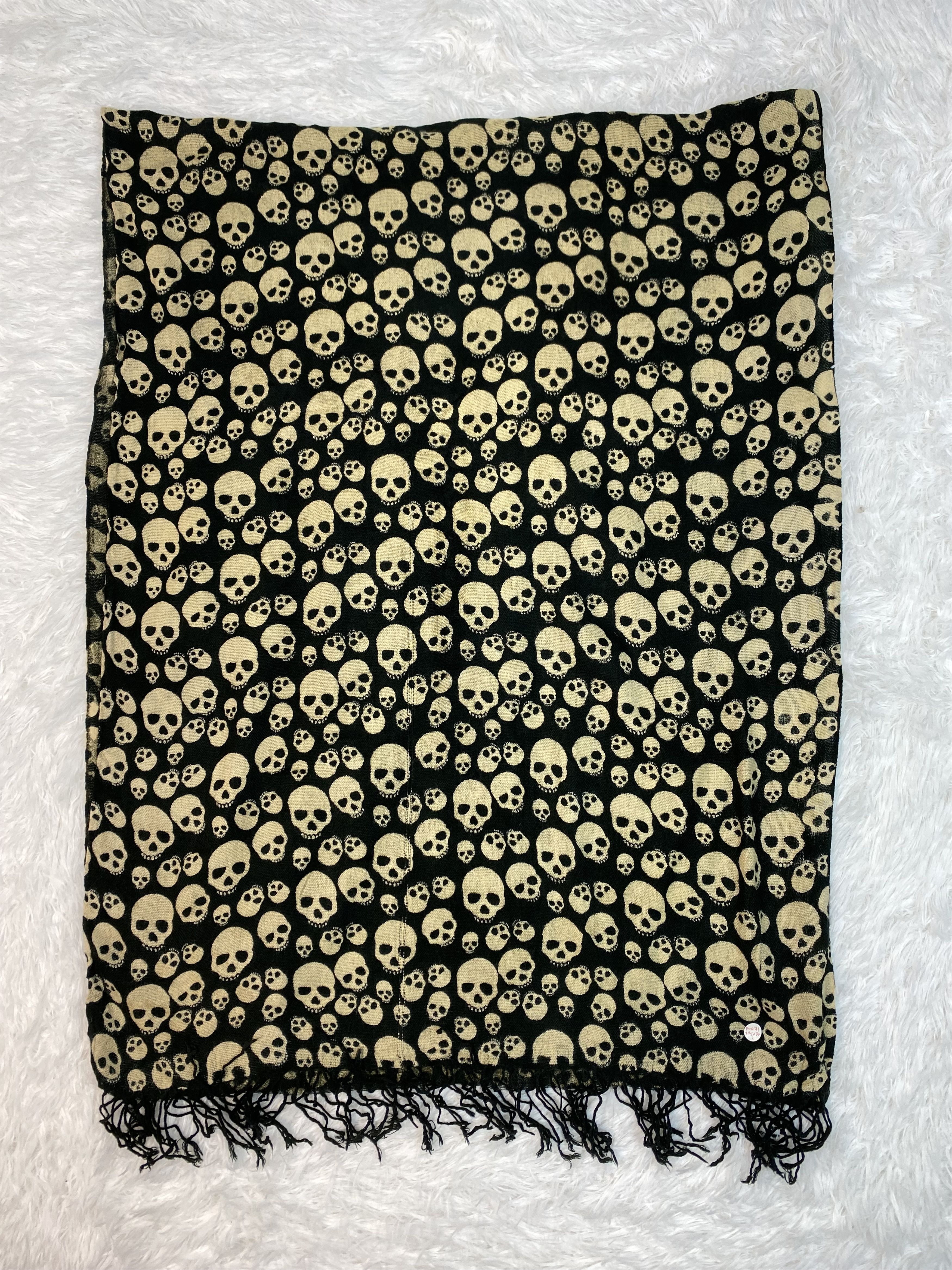 Vintage Vintage Skulls Scarf / Muffler Neckwear PM0171 Size ONE SIZE - 4 Thumbnail