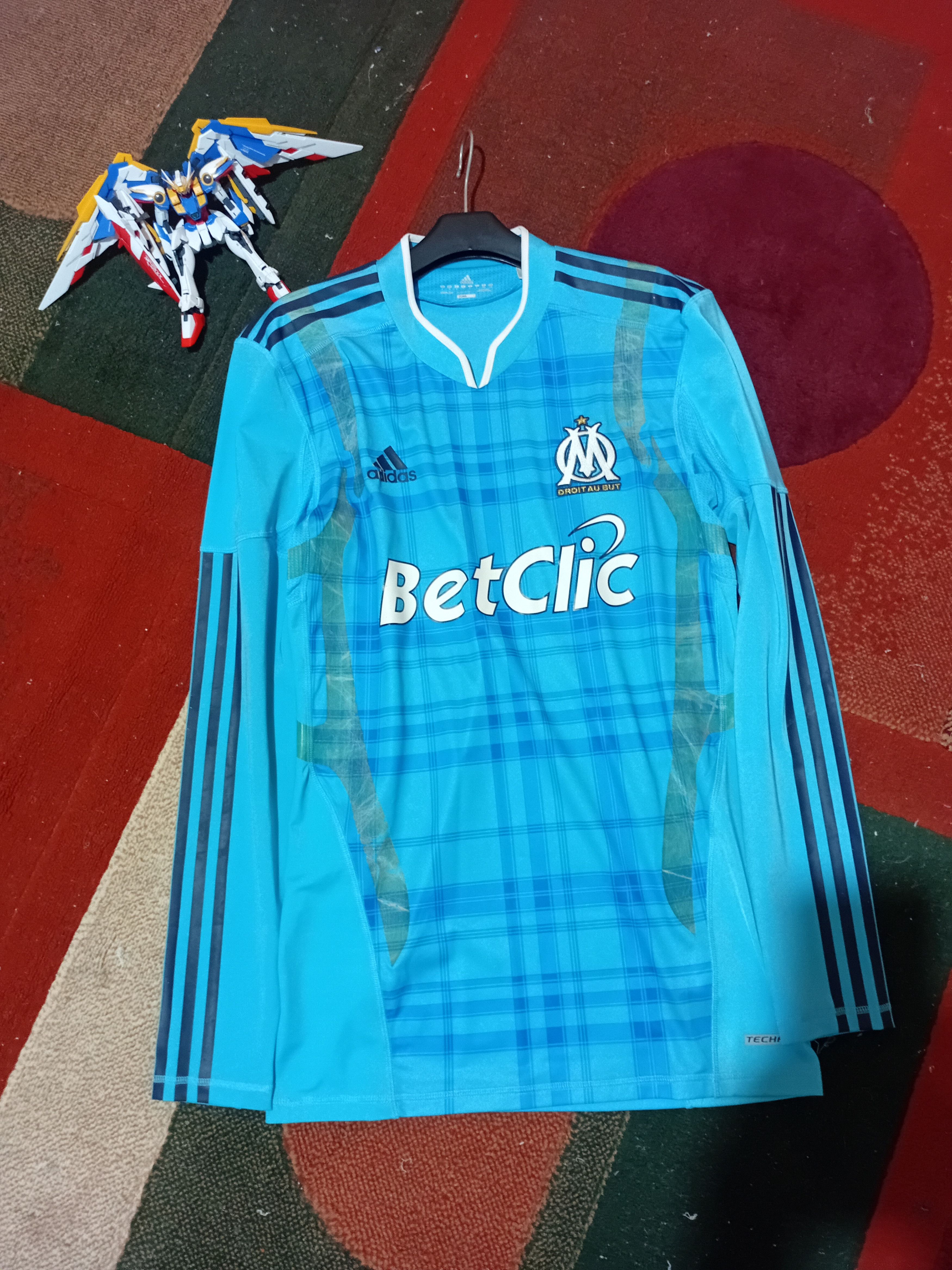 Adidas Marseille 2010 away shirts techfit player issue Size US L / EU 52-54 / 3 - 1 Thumbnail