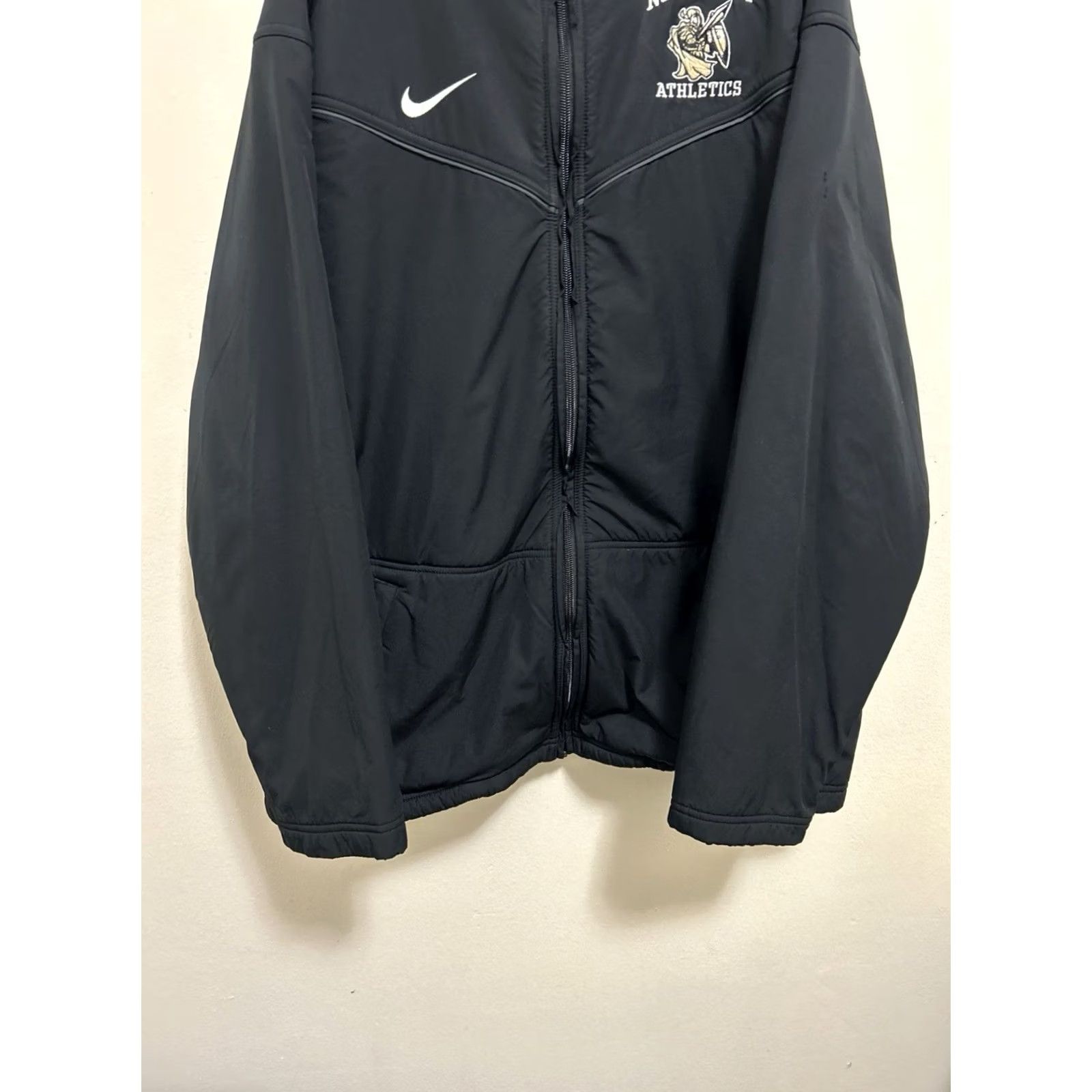 Nike Nike Mens Jacket Dugout Tech Full Zip Black Lined Polyester Fleece Regular XL 453352-010 Mens Size US M / EU 48-50 / 2 - 3 Thumbnail