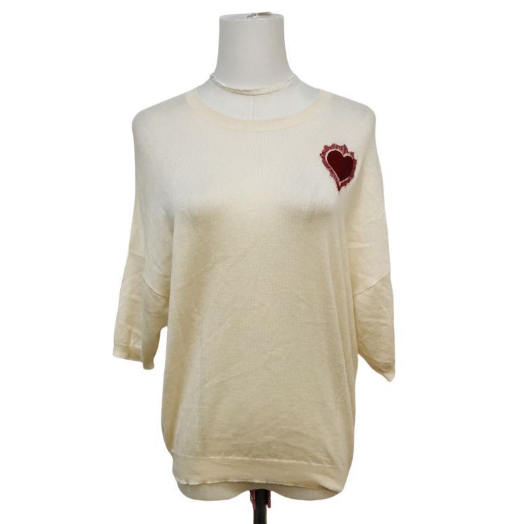 Dior Dior Heart Embellished Cashmere Silk Sweater Size 38 Size S / US 4 / IT 40 - 1 Thumbnail
