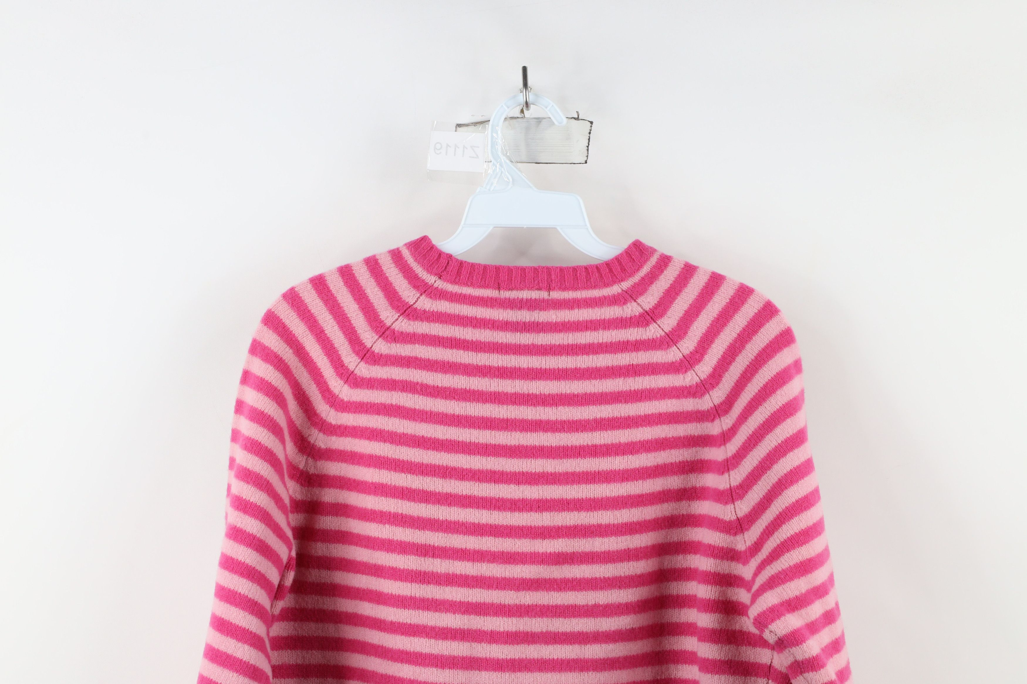 Gap × Vintage Vintage Y2K 2003 Gap Babydoll Lambswool Knit Striped Sweater Size L / US 10 / IT 46 - 8 Thumbnail