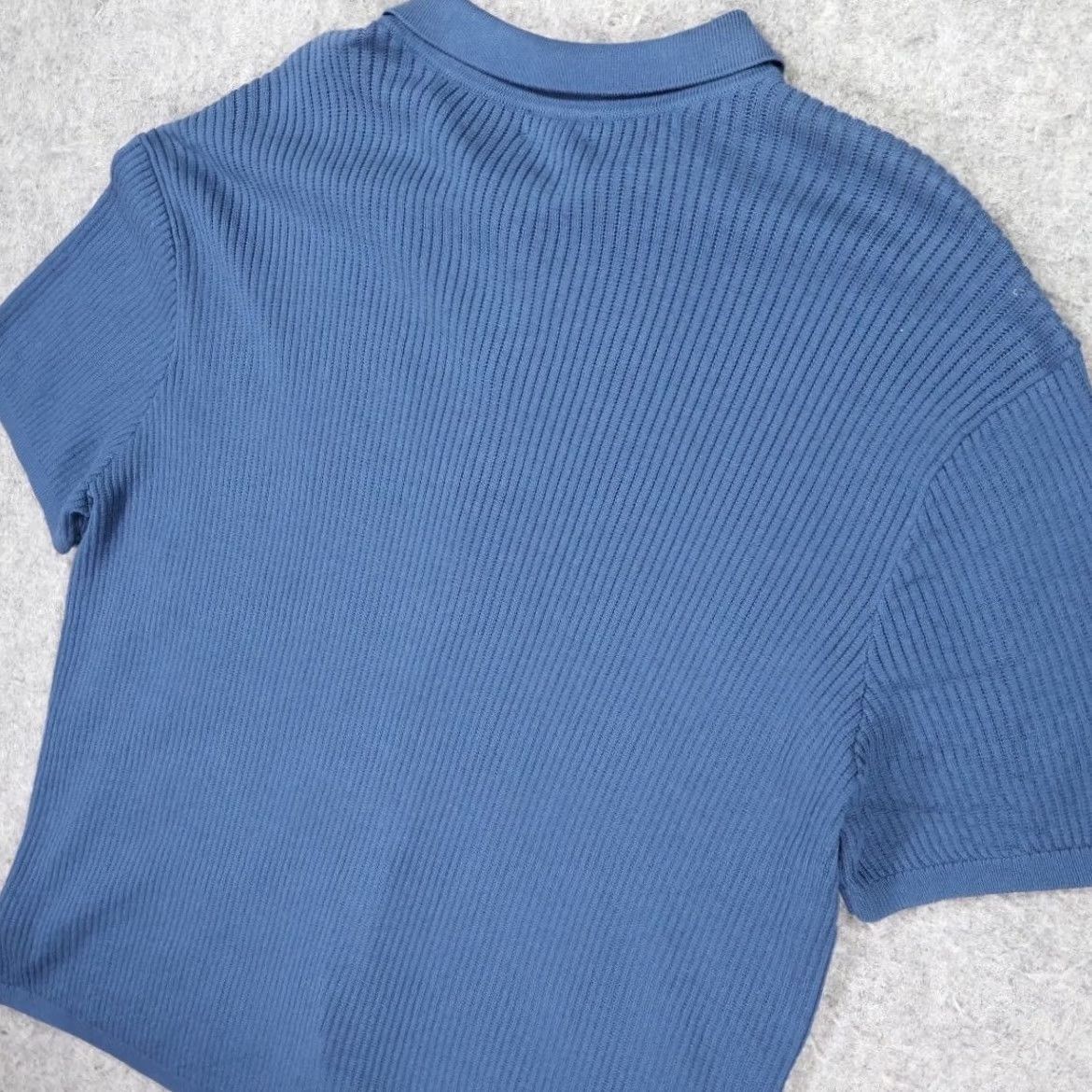 Vintage ROWM Polo Shirt Mens XXL Blue New Supima Cotton Ribbed Knit Short Sleeve - & Quality Size US XXL / EU 58 / 5 - 4 Thumbnail