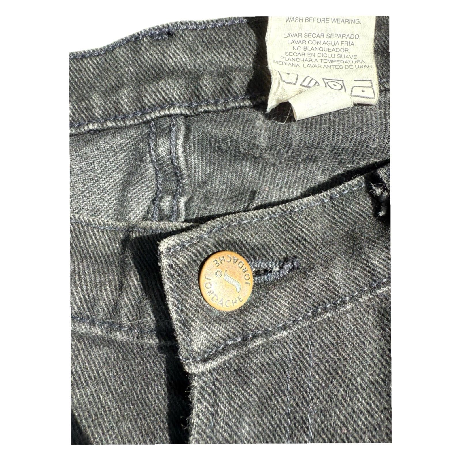 Jordache VINTAGE Jordache Jeans Black Denim Womens Size 14 Regular Straight 13/14 Size 36" / US 14 / IT 50 - 6 Thumbnail