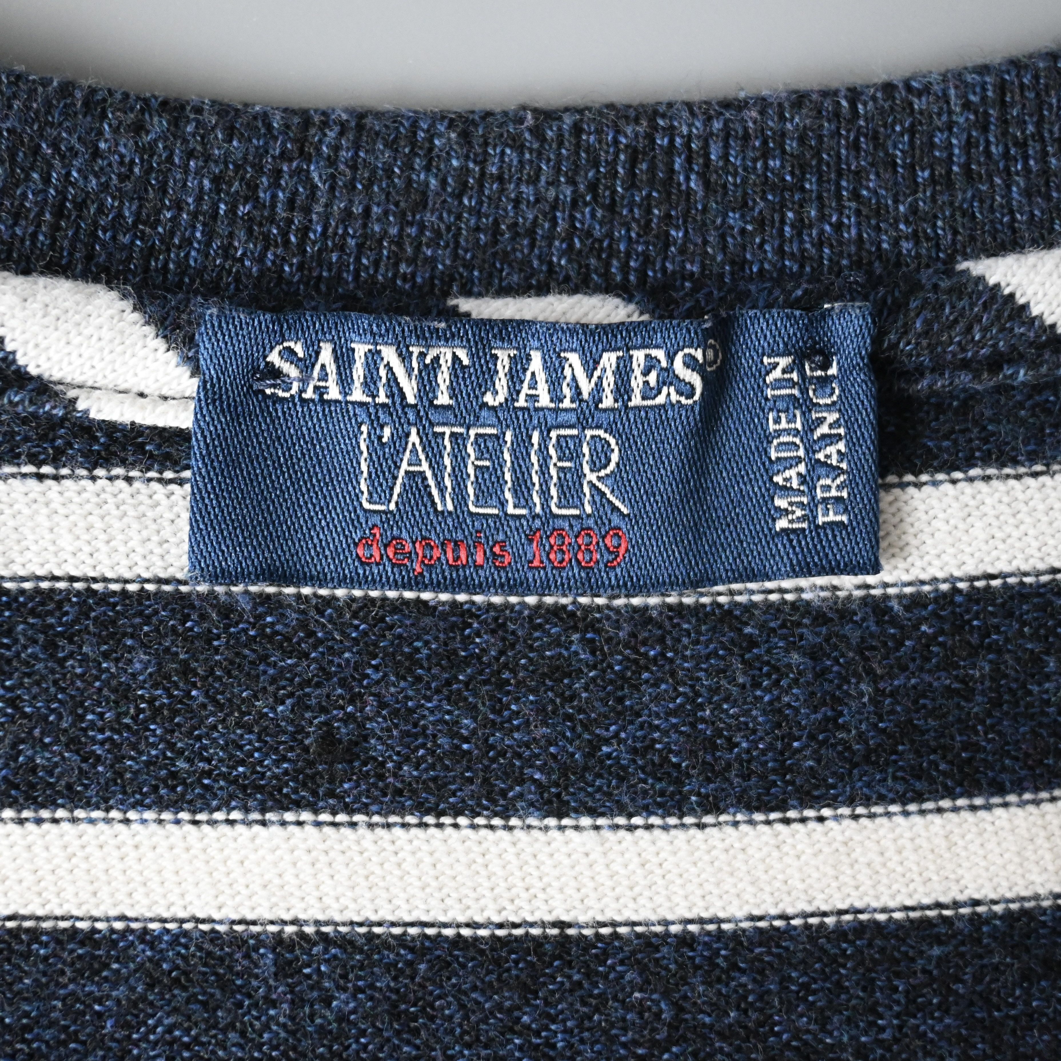 Saint James SAINT JAMES 50/50 cotton linen ringer neck striped t-shirt Size US L / EU 52-54 / 3 - 10 Thumbnail