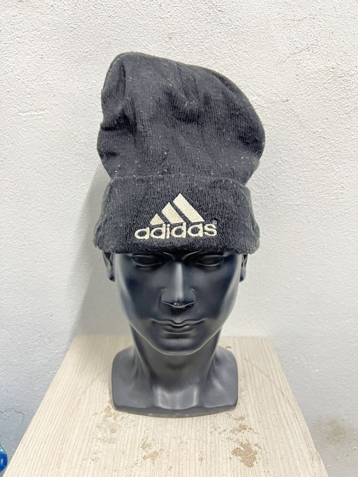 Vintage Vintage Adidas Big Logo Beanie Hat Size ONE SIZE - 2 Thumbnail