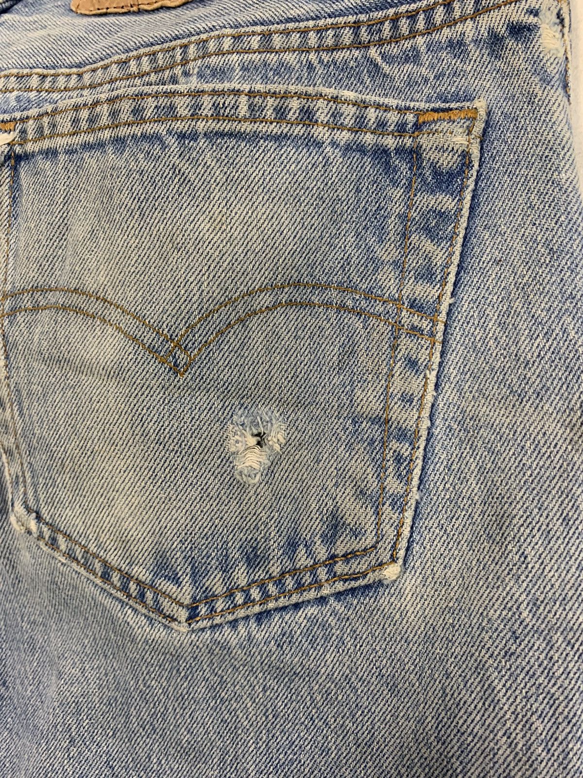 Levi's Levis Strauss Lot 501 Patchwork Indigo Denim Straight Cut Size US 30 / EU 46 - 7 Thumbnail