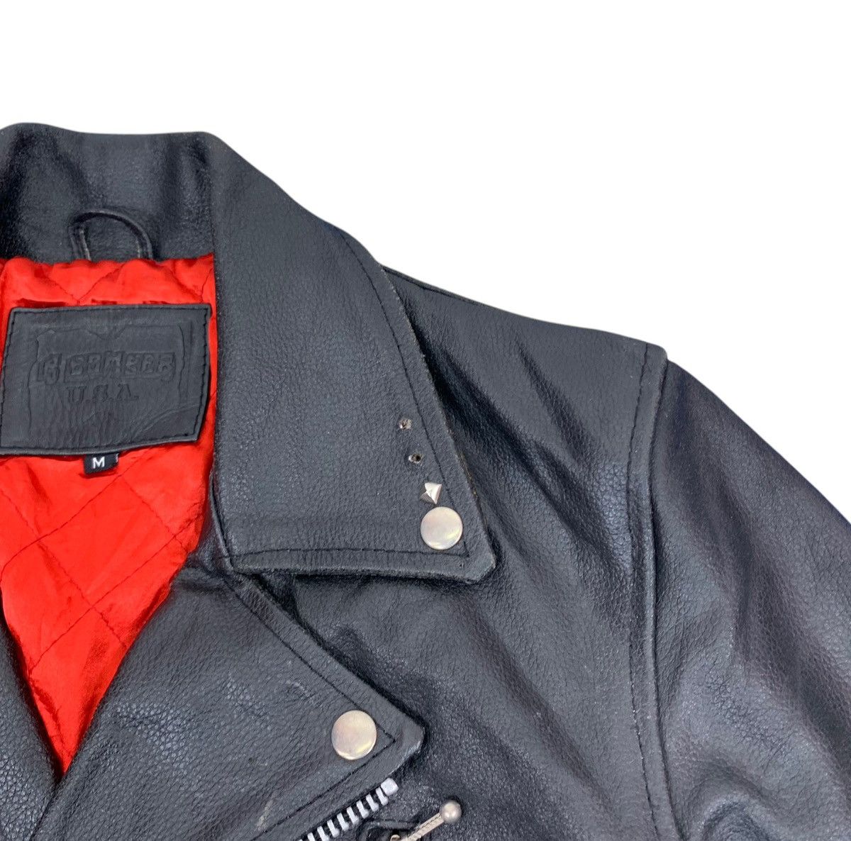 Aero Leathers × Schott VINTAGE BLACK LEATHER BIKERS JACKET Size US M / EU 48-50 / 2 - 6 Thumbnail