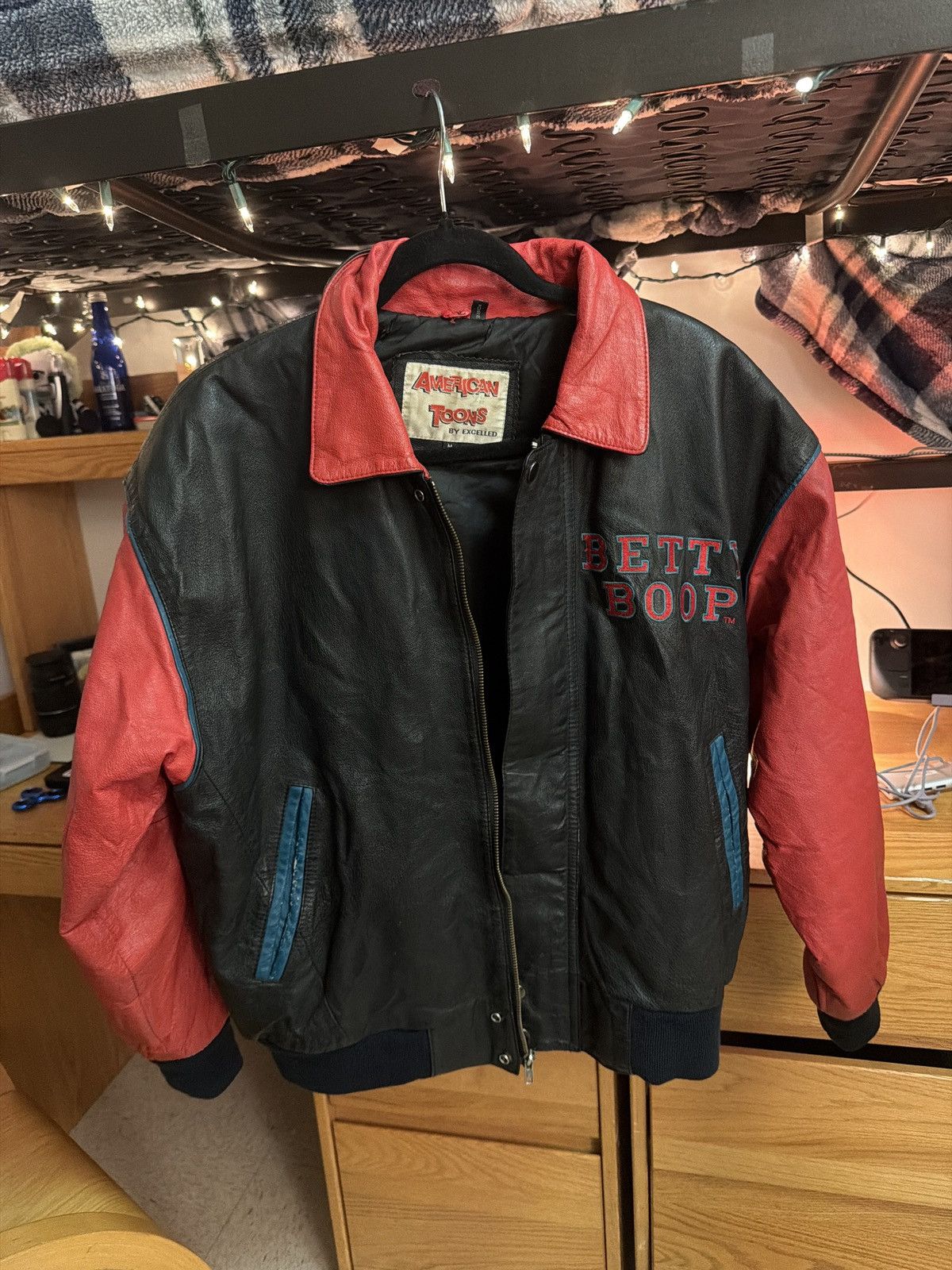 Excelled Betty Boop Vintage Luxury Leather Jacket Size US M / EU 48-50 / 2 - 6 Thumbnail