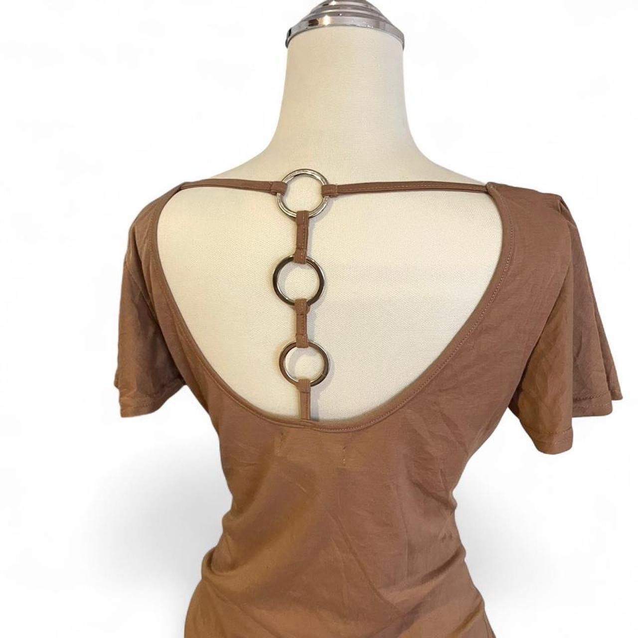 Other Y2K Gyaru Japanese brand Cecil McBee brown wrap top/dress Size M / US 6-8 / IT 42-44 - 5 Thumbnail