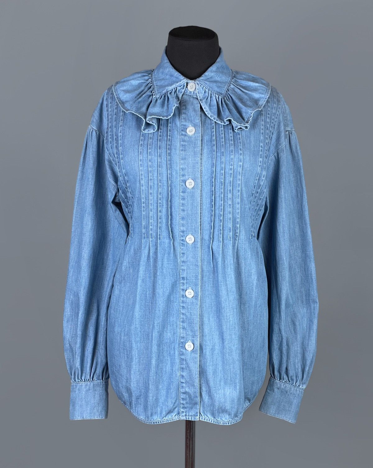 See by Chloe See By Chloe Frill Collar Denim Shirt Eternal LS Size 38 Size S / US 4 / IT 40 - 9 Thumbnail