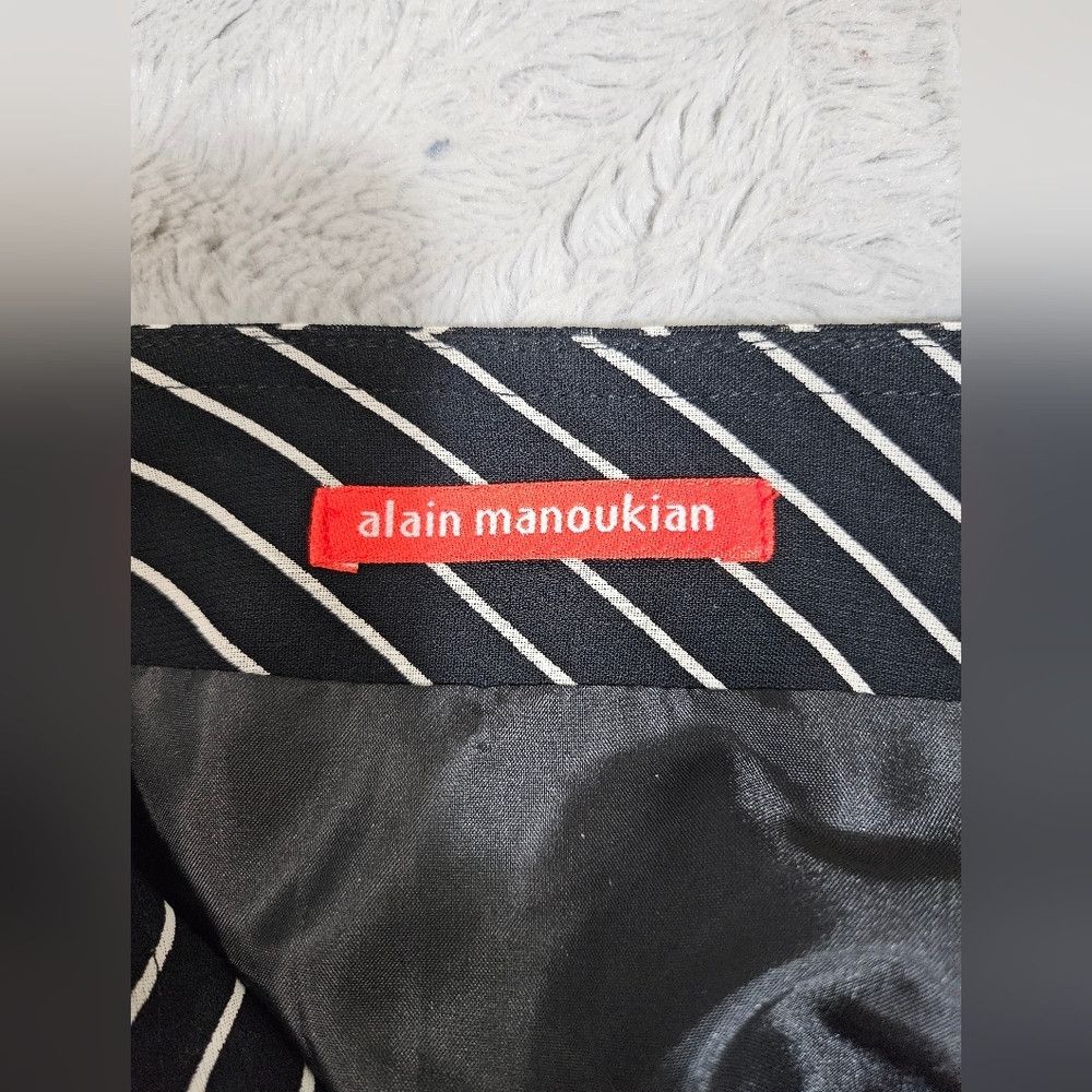 Other Y2K Alain Manoukian Black White Pinstriped Skirt 8 Size 30" / US 8 / IT 44 - 8 Thumbnail