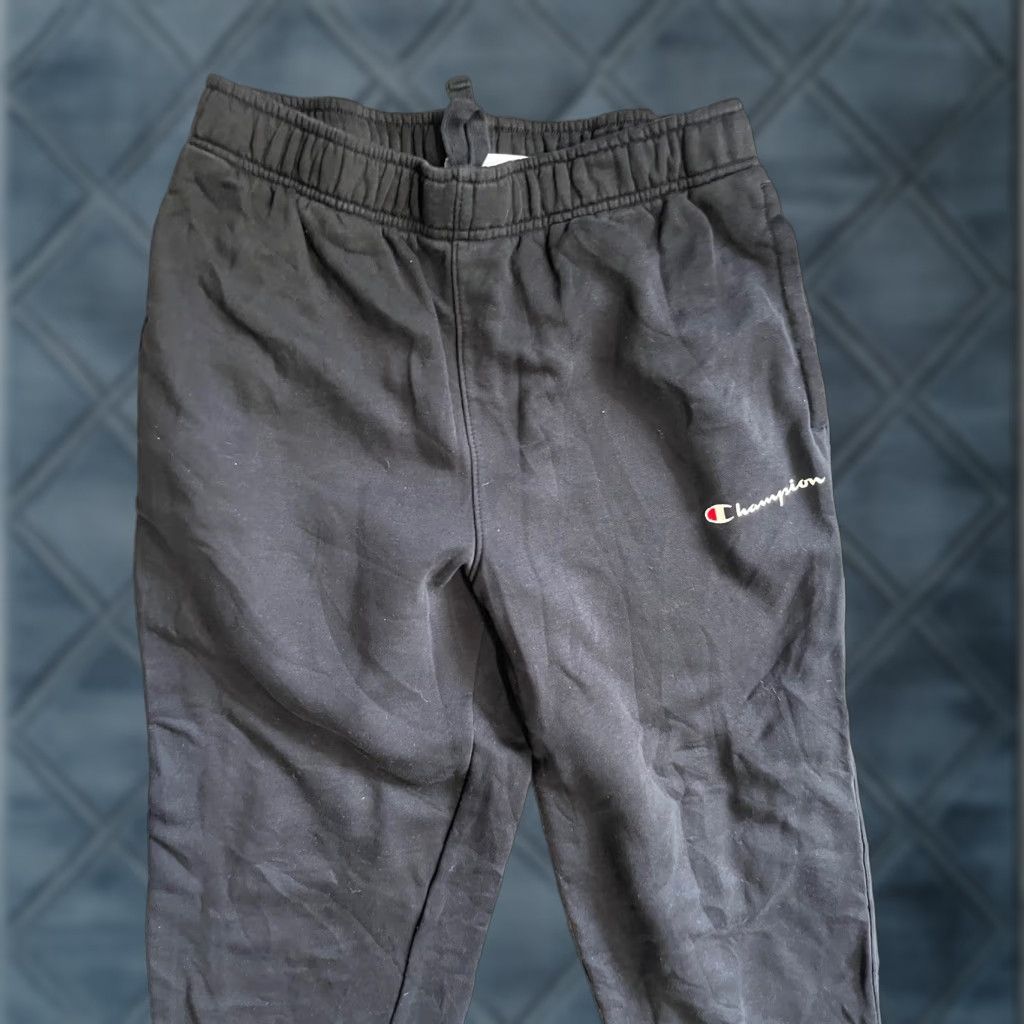 Champion Champion Sweatpants Men’s Medium Authentic Straight Pocket Logo Black Cotton Pants Size US 31 - 1 Thumbnail