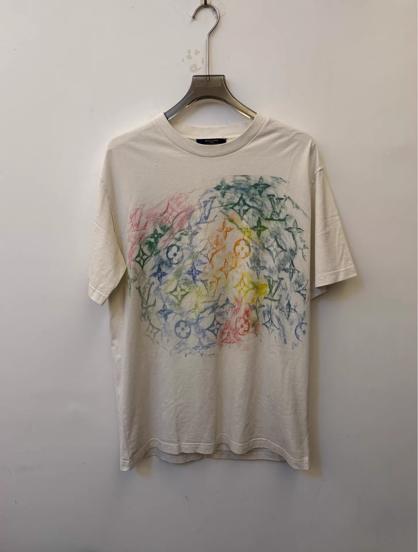 Louis Vuitton LV Colorful Allover Print Crewneck SS Tee White XL Size XL / US 12-14 / IT 48-50 - 1 Thumbnail