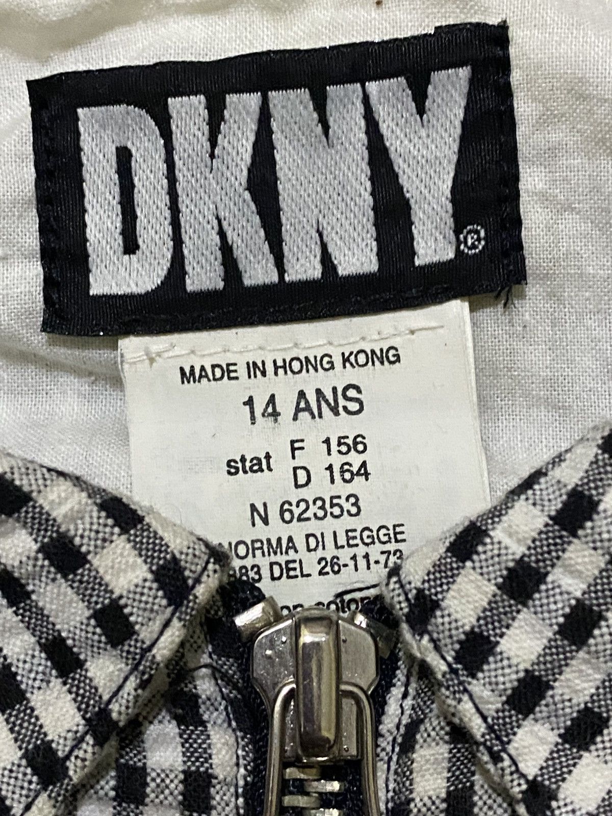DKNY × Donna Karan × Vintage VINTAGE 90s DKNY CROPPED PLAID JACKET Size M / US 6-8 / IT 42-44 - 7 Thumbnail