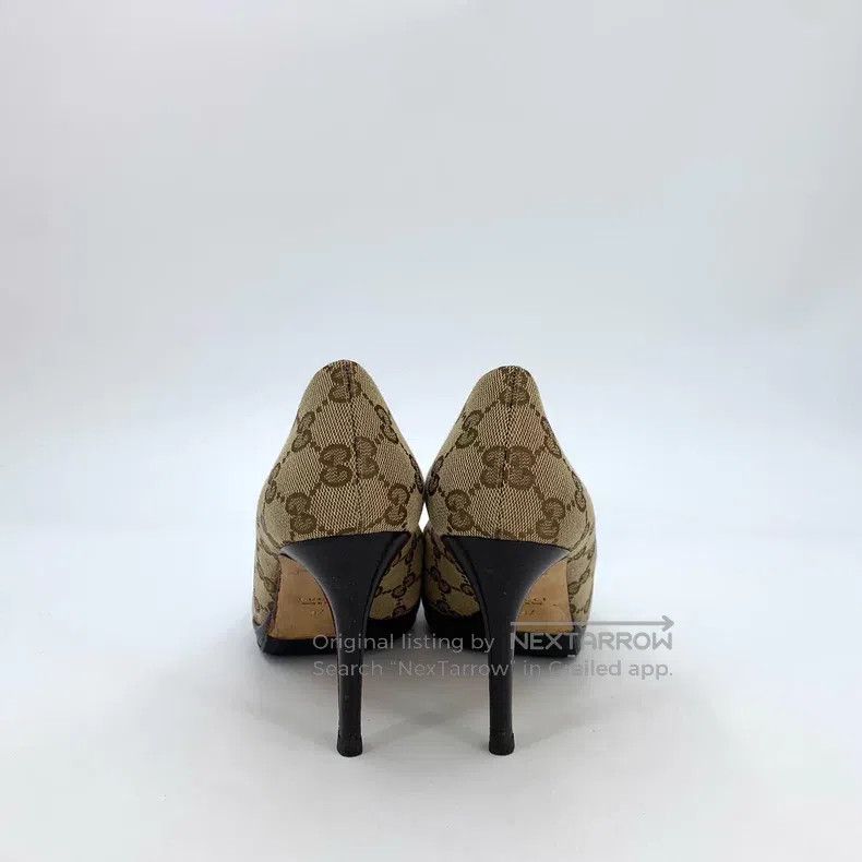 Gucci Gucci Brown logo old flower full print fish mouth horse bu Size US 6.5 / IT 36.5 - 4 Thumbnail