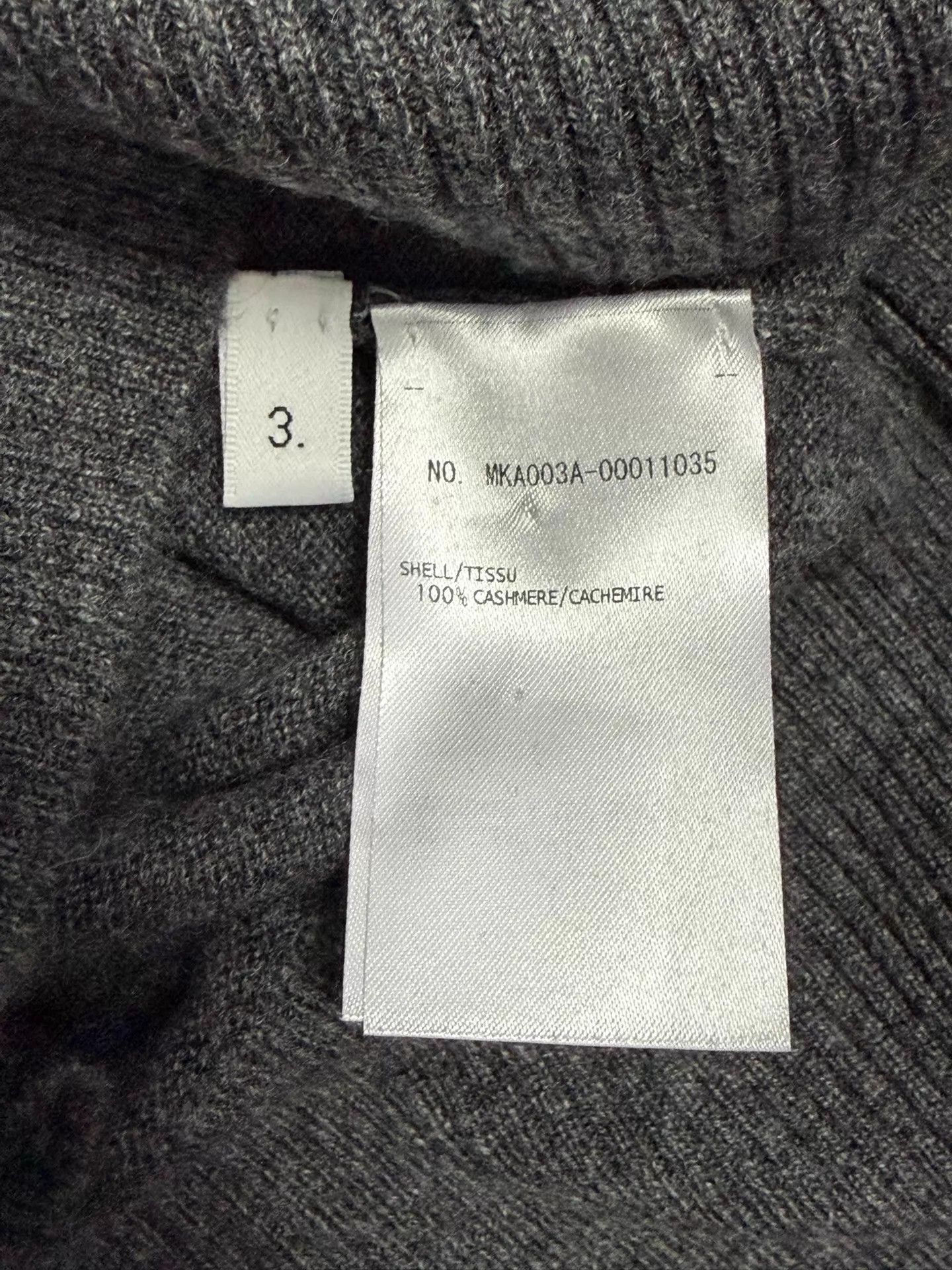Thom Browne Thom Browne Men's T-neck Cashmere Sweater Mid Gray 3 Size US L / EU 52-54 / 3 - 5 Thumbnail