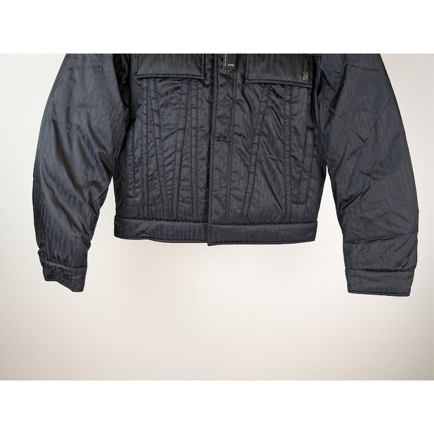 Amiri o1rshd1 Jacquard Filled Trucker Jacket in Black Size US M / EU 48-50 / 2 - 4 Thumbnail