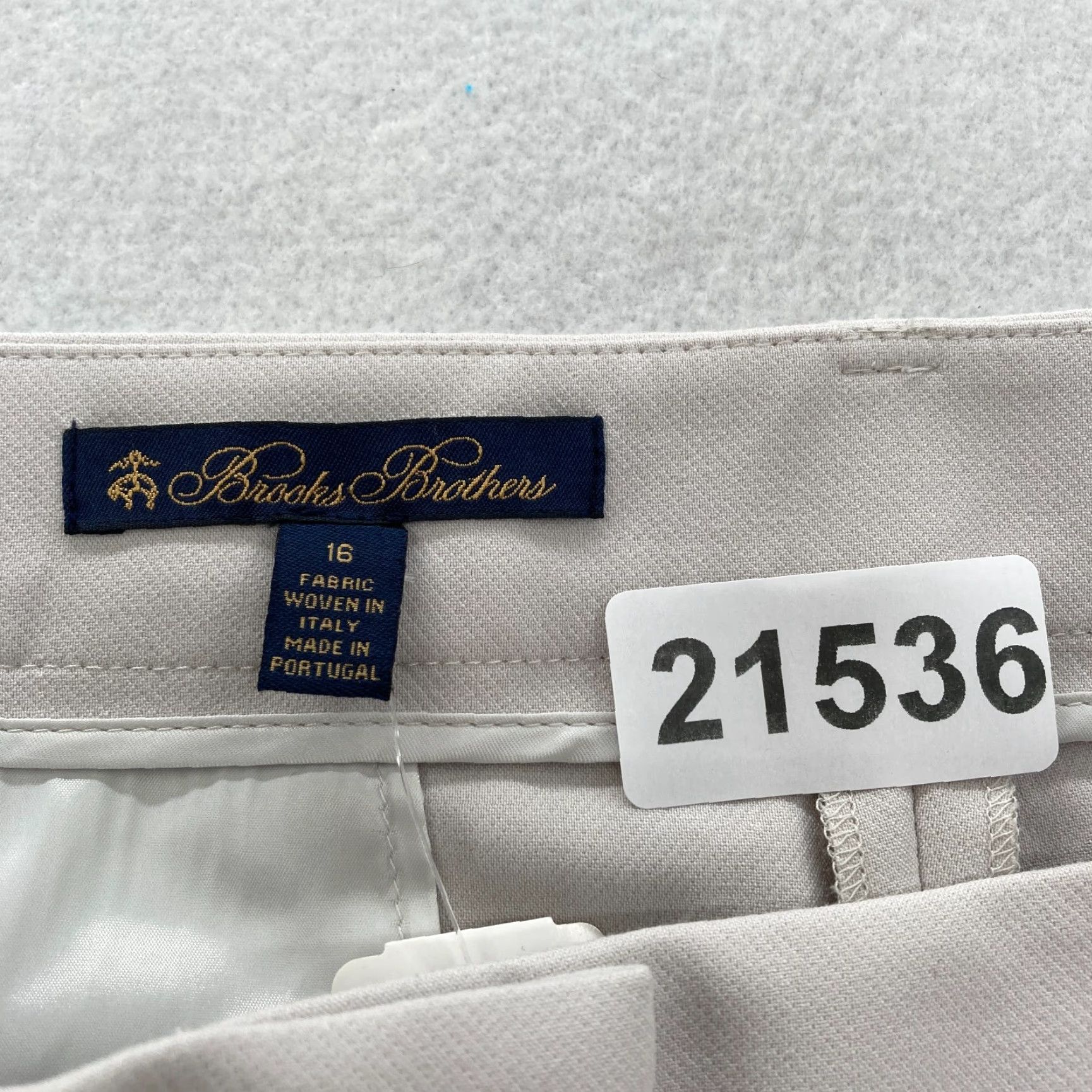 Brooks Brothers Brooks Brothers Dress Pants Women's 16 Gray Bonotto Italian Stretch Fabric Tapered Fit Regular Front Pleated Crew Pockets Size 38" / US 16 / IT 52 - 4 Thumbnail
