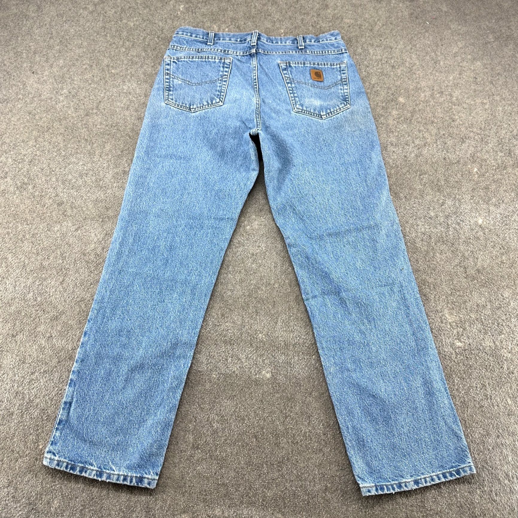 Carhartt Carhartt Jeans Men 36x32 Blue Traditional Fit Straight Light Wash Denim B180 STW Size US 36 / EU 52 - 5 Thumbnail