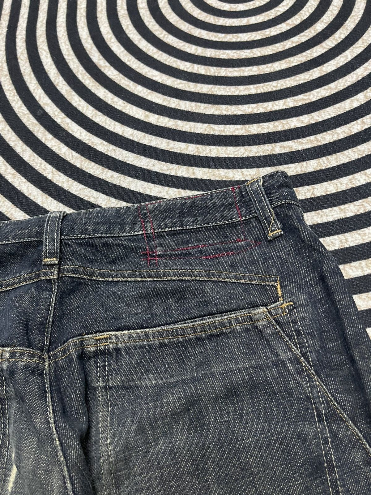 Marithe + Francois Girbaud 2000s MARITHE FRANCOIS GIRBAUD CURVED SIDEBONE JEANS RARE Size US 31 - 19 Thumbnail