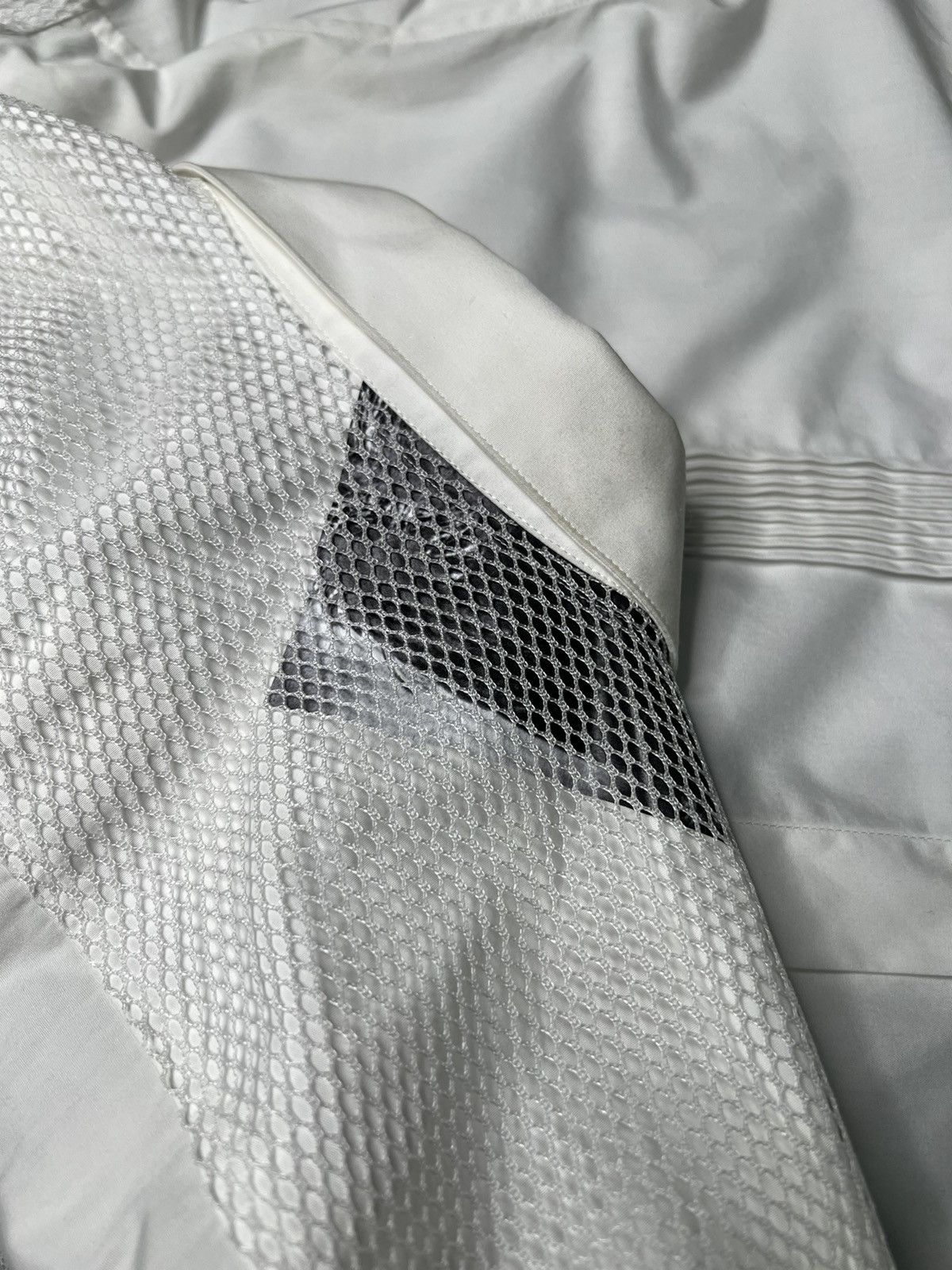 Raf Simons Raf Simons S/S 19 L/S With Pleats & Mesh Pierced Man Shirt Size US S / EU 44-46 / 1 - 7 Thumbnail