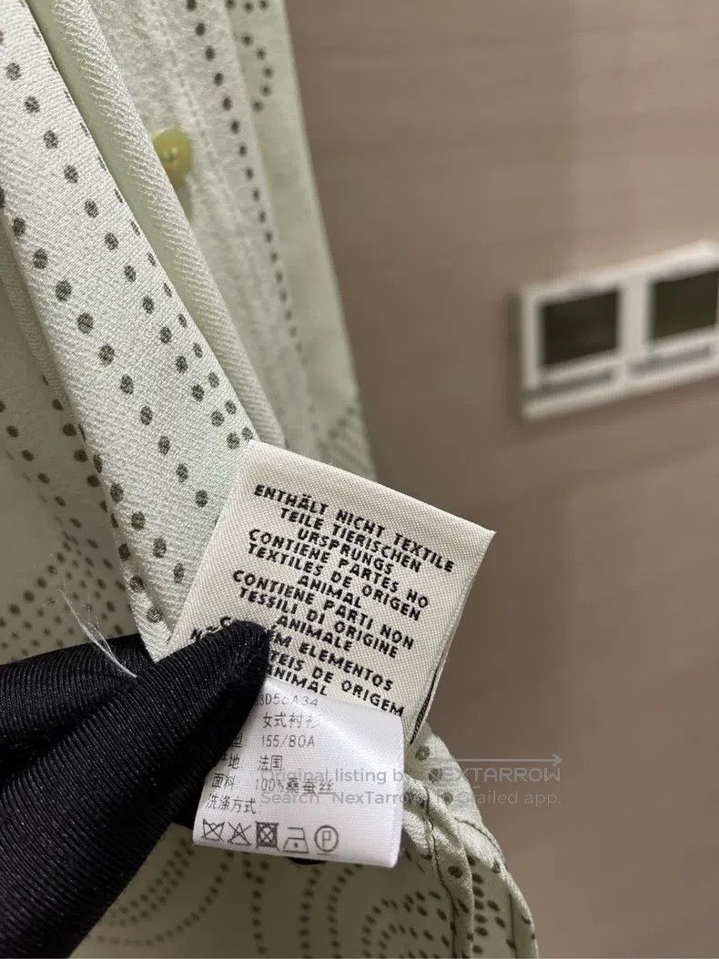 Hermes Hermes Mint Green Silk Shirt Size XXS / US 00 / IT 34 - 4 Thumbnail