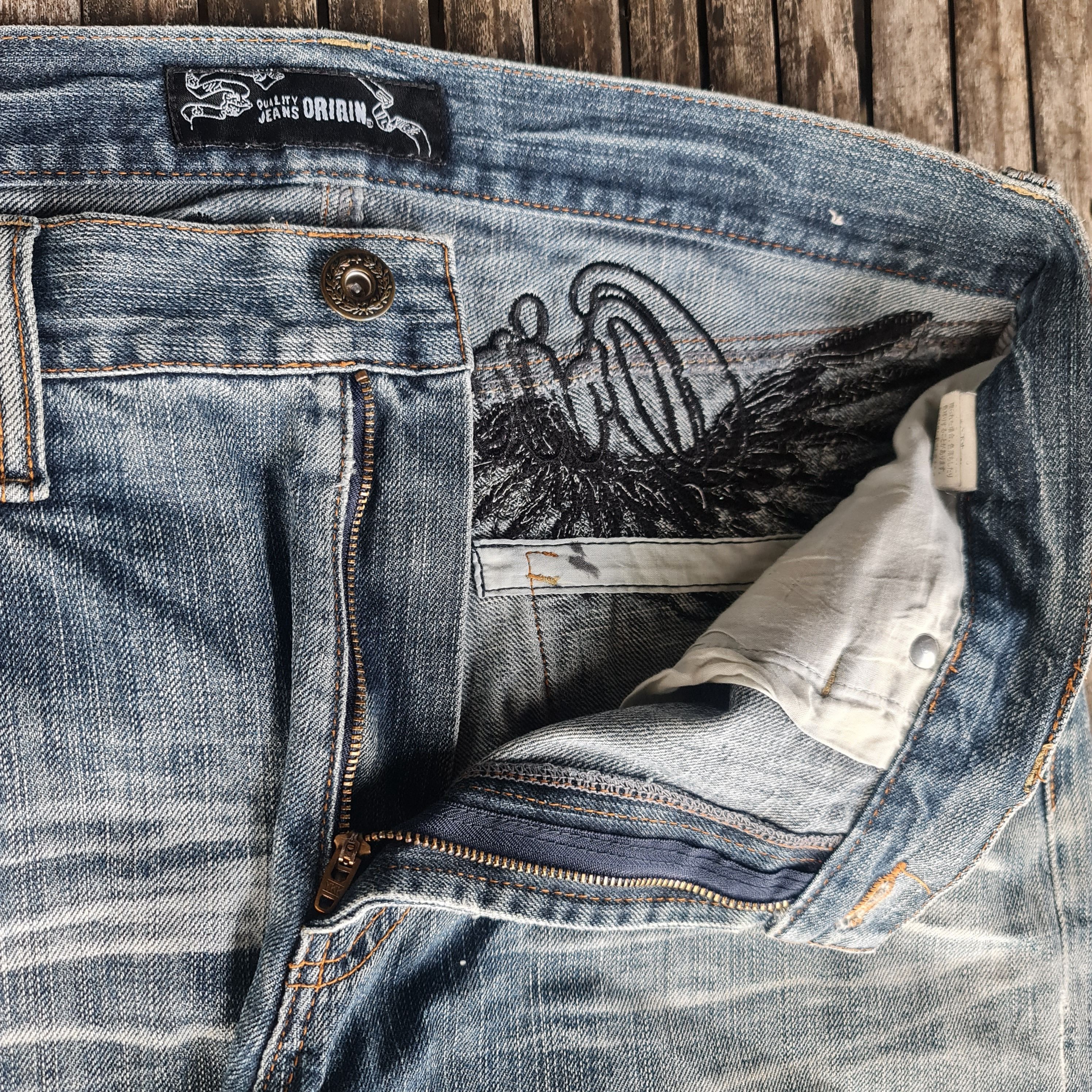 Japanese Brand Vintage Oririn embroidery logo jeans j0001 Size US 34 / EU 50 - 9 Thumbnail