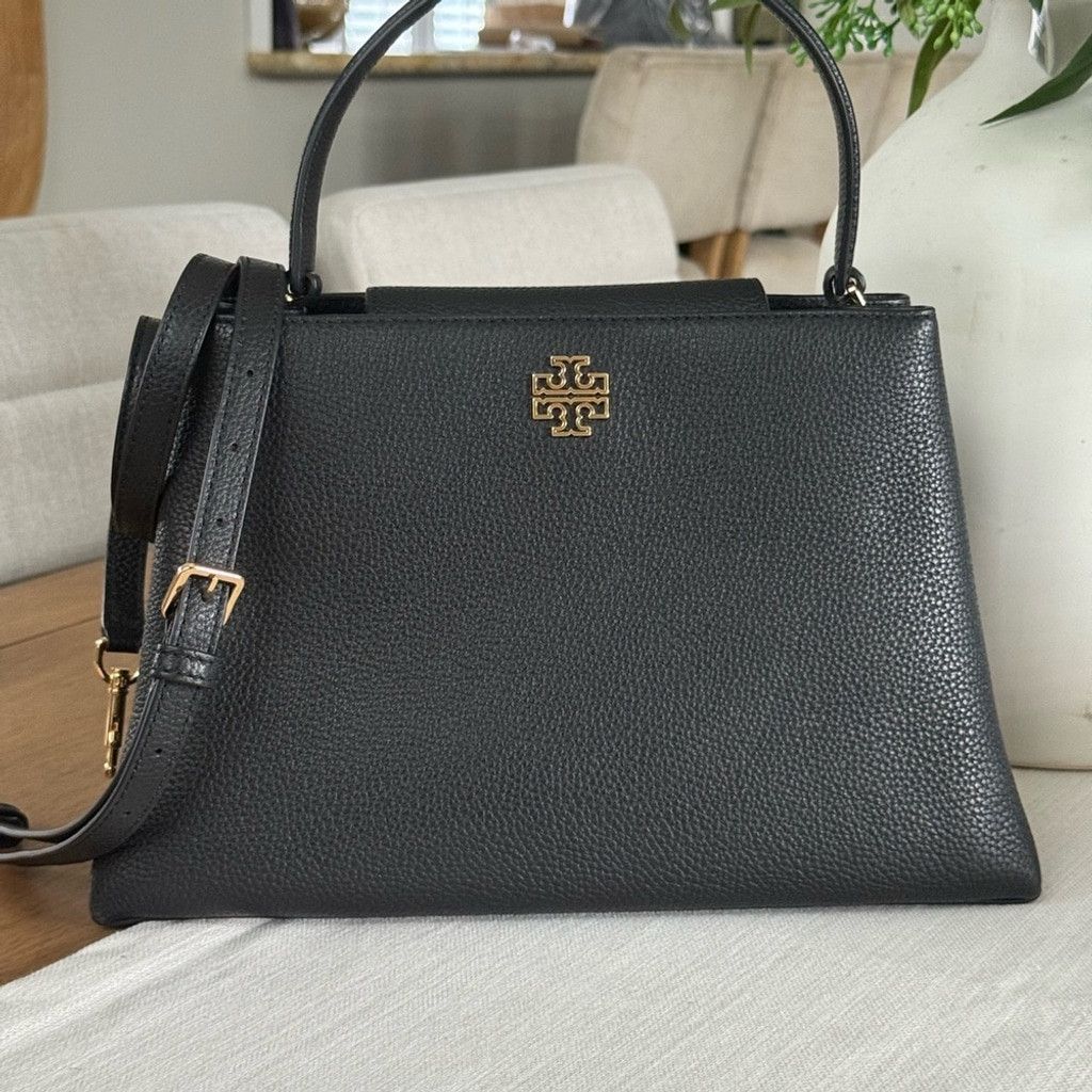 Tory Burch 880+! New Tory Burch Britten in black Leather Satchel and Br Size ONE SIZE - 3 Thumbnail