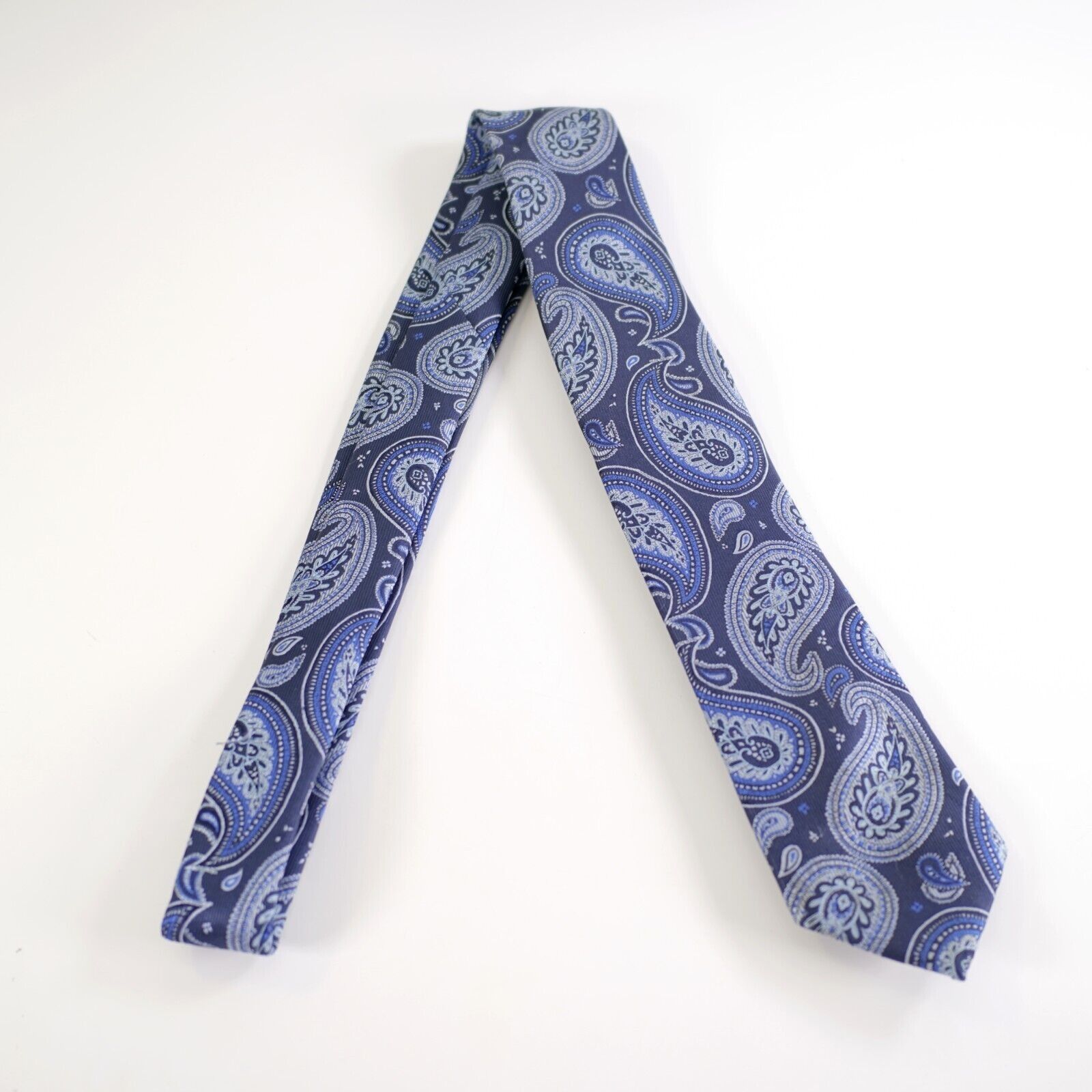 Designer Nick Graham Everywhere Blue Paisley Woven Polyester Long Ski Size ONE SIZE - 7 Thumbnail