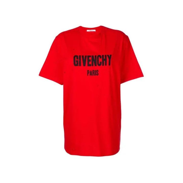 Givenchy Givenchy Letter Print Distressed Short-Sleeve T-Shirt Size US XS / EU 42 / 0 - 1 Thumbnail