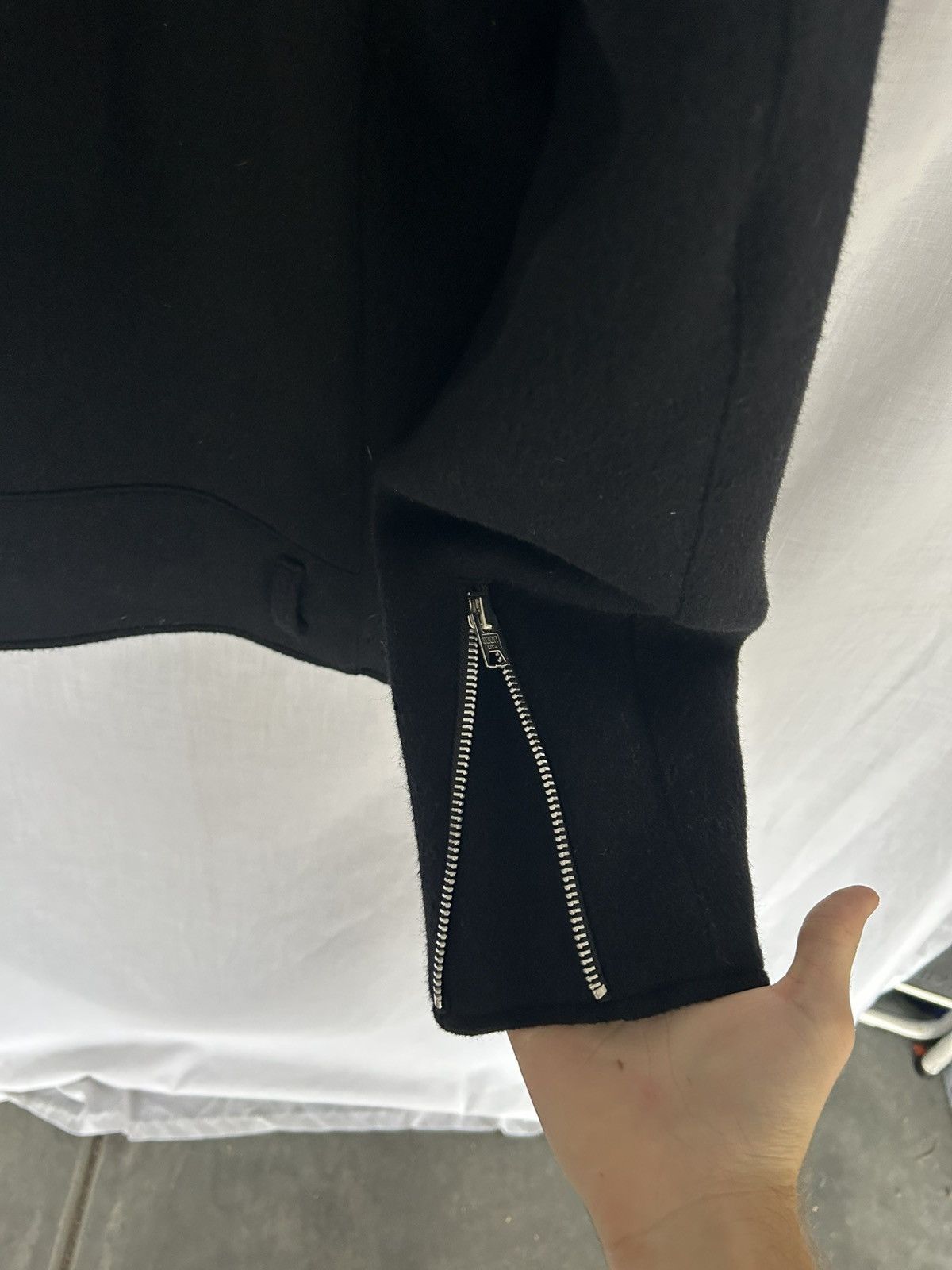Stussy STUSSY X SCHOTT PERFECTO WOOL STRIPED BLACK WHITE JACKET Size US L / EU 52-54 / 3 - 10 Thumbnail