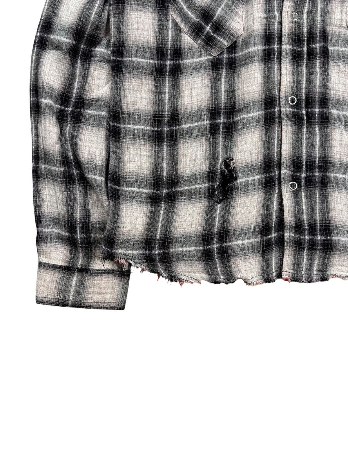 JACKROSE 2000s Jackrose - Distressed Western Flannel Shirt Size US M / EU 48-50 / 2 - 3 Thumbnail