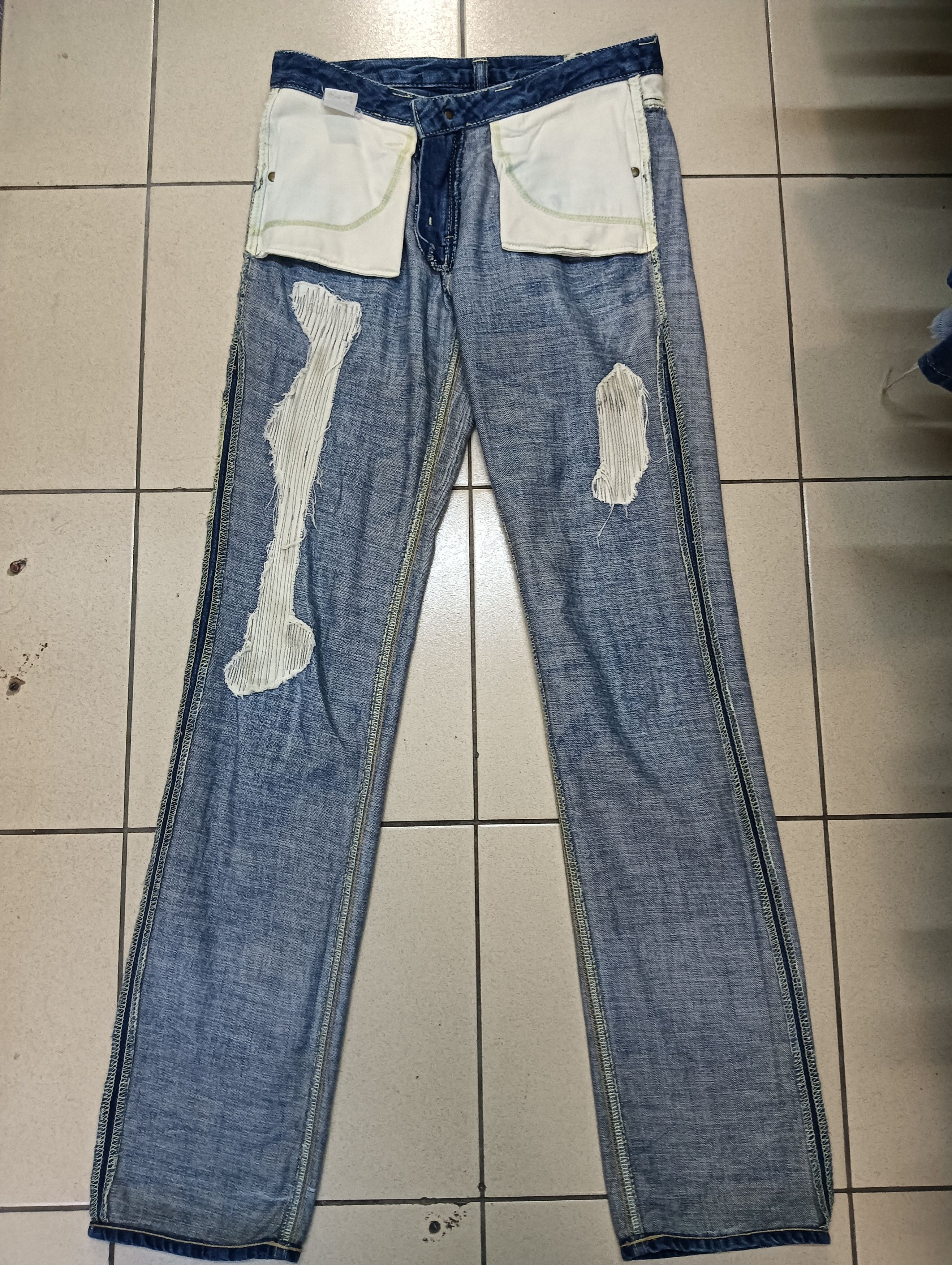 Japanese Brand Brappers Distress Denim Size US 28 / EU 44 - 3 Thumbnail