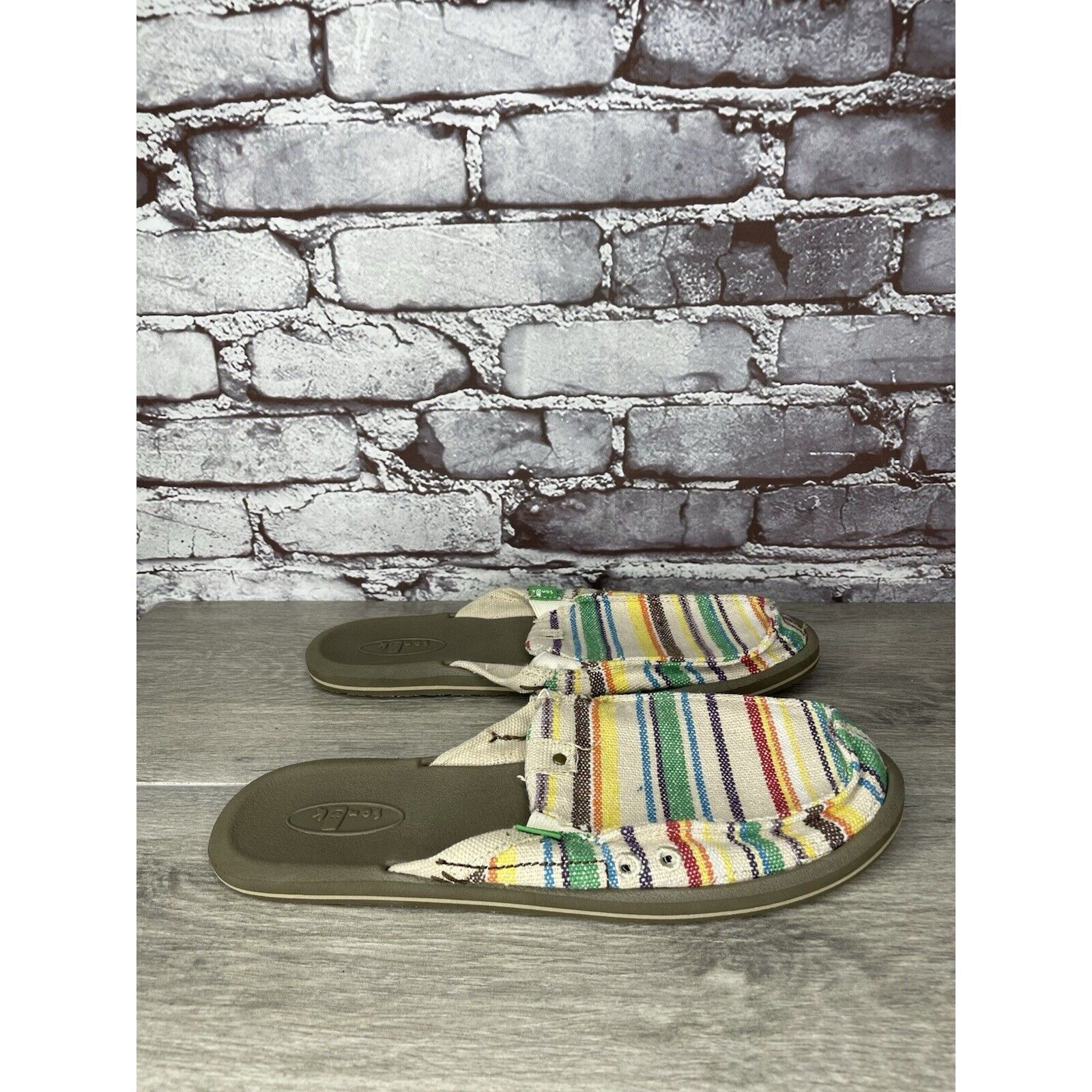 Sanuk Sanuk You Got My Back Canvas Slip On Multicolor Mules Womens Size US 10 / IT 40 - 4 Thumbnail