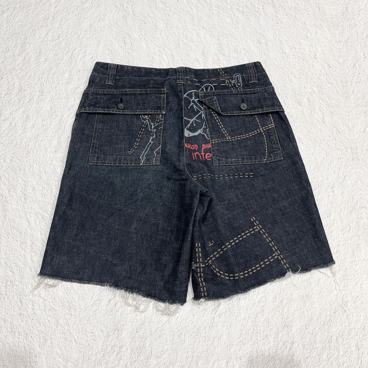Marithe + Francois Girbaud 2000s Marithe Francois Girbaud L.G.B. Distressed Cut Denim Size US 34 / EU 50 - 6 Thumbnail