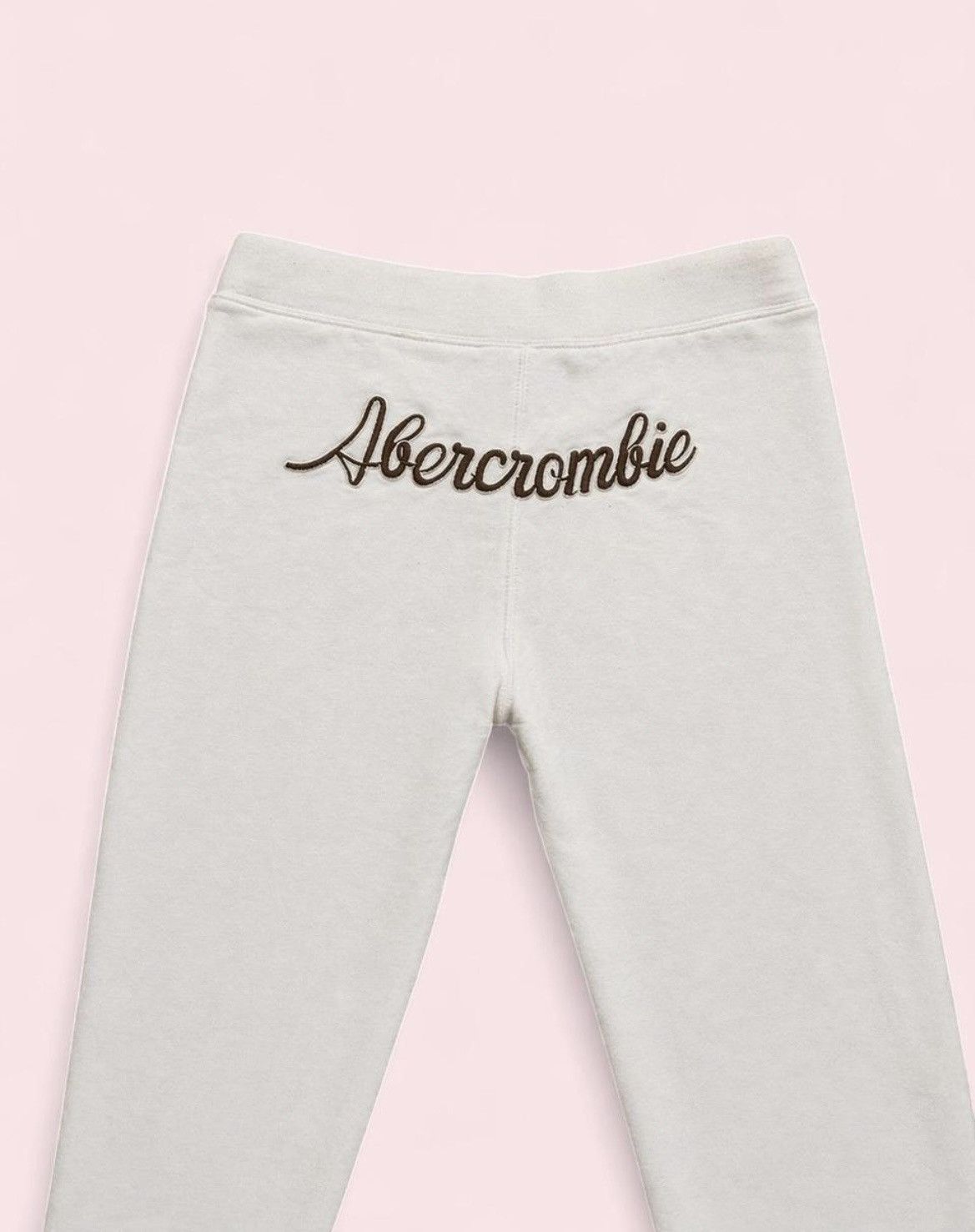 Abercrombie & Fitch Abercrombie & Fitch white, pink & brown flare sweatpants Size 28" / US 6 / IT 42 - 2 Thumbnail