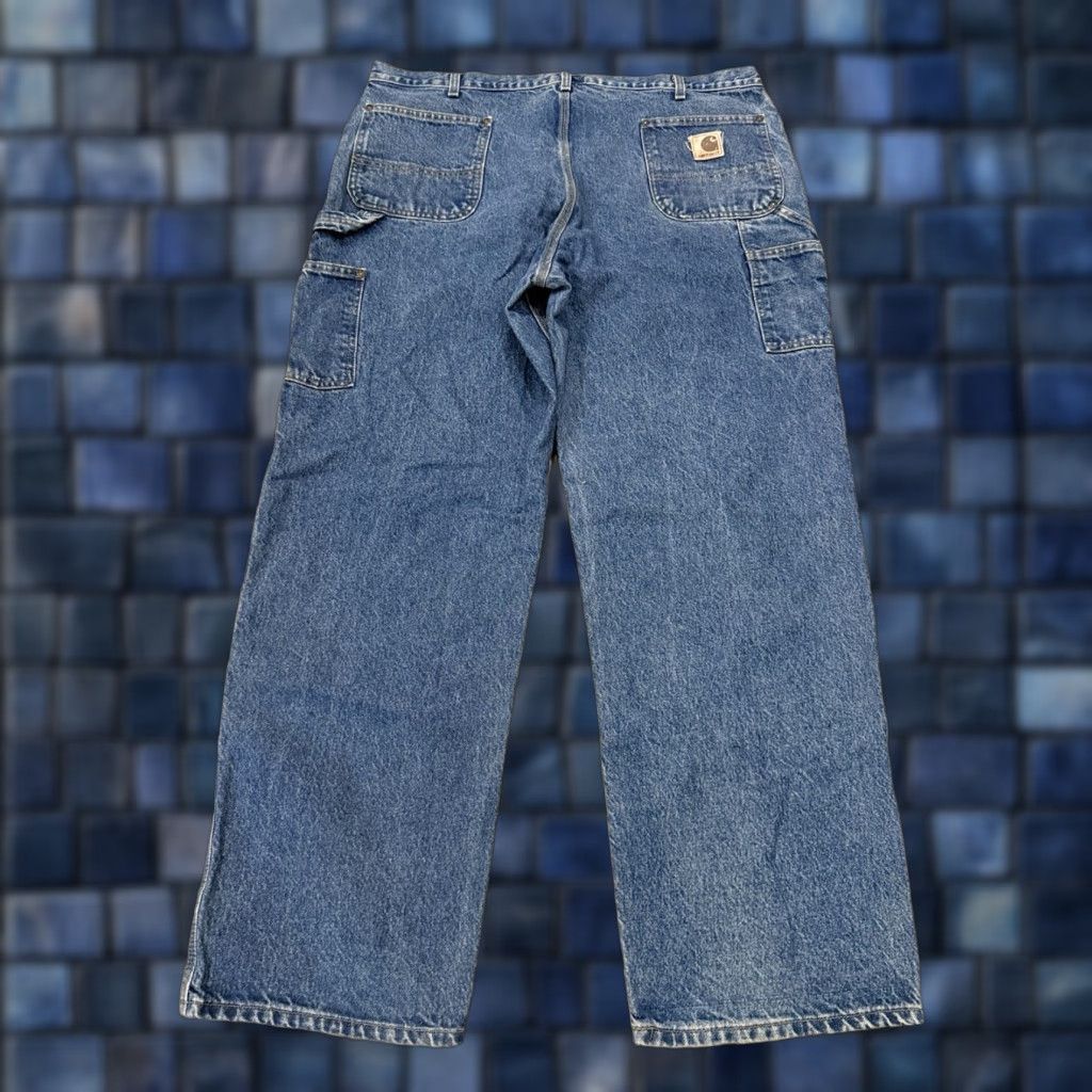 Carhartt Jeans Men’s 42 42x32 Loose Original Fit Blue Wide-Leg B73-DST