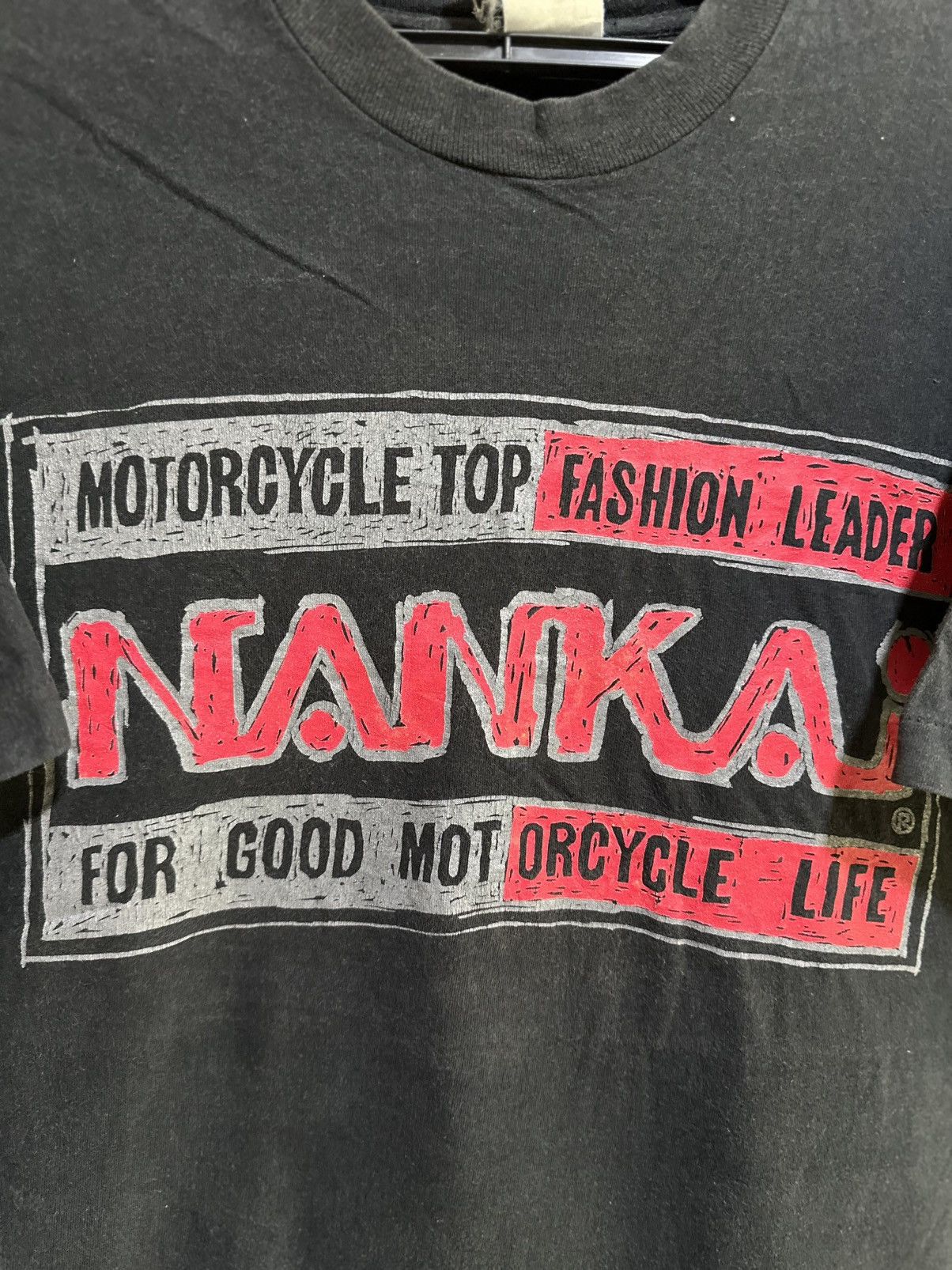 Fruit Of The Loom Thrashed Vintage Motorcycle Top Fashion Leader Nankai Faded Size US L / EU 52-54 / 3 - 2 Thumbnail