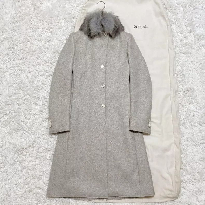 Loro Piana LORO PIANA Grayish goat cashmere coat Size XS / US 0-2 / IT 36-38 - 1 Thumbnail