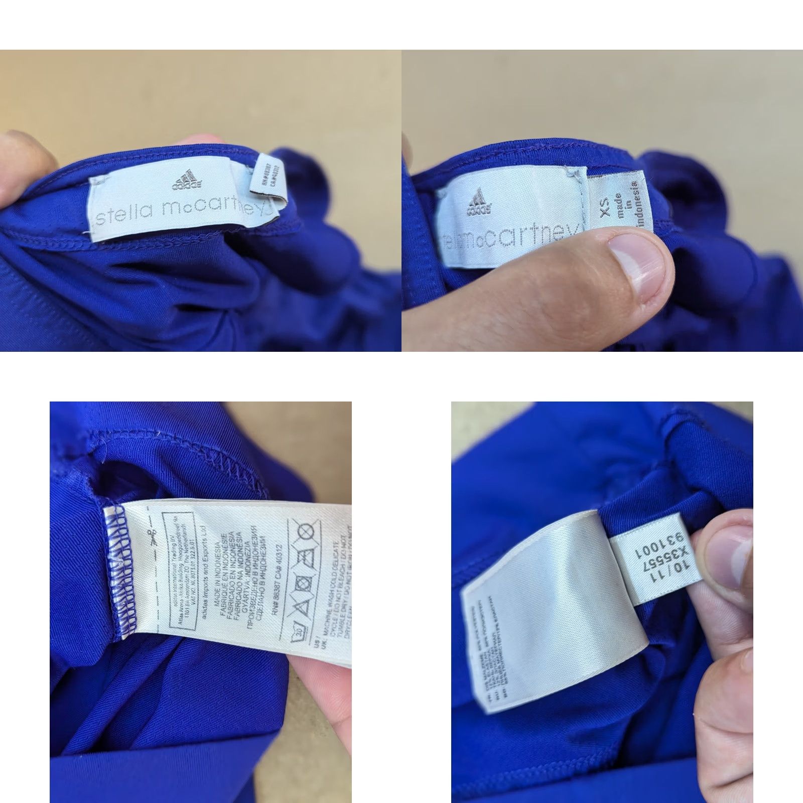 Adidas Adidas Stella McCartney 2011 Womens Tank Top XS Blue Sleveless Sport Ladies Tank XS Blue Size XS / US 0-2 / IT 36-38 - 8 Thumbnail