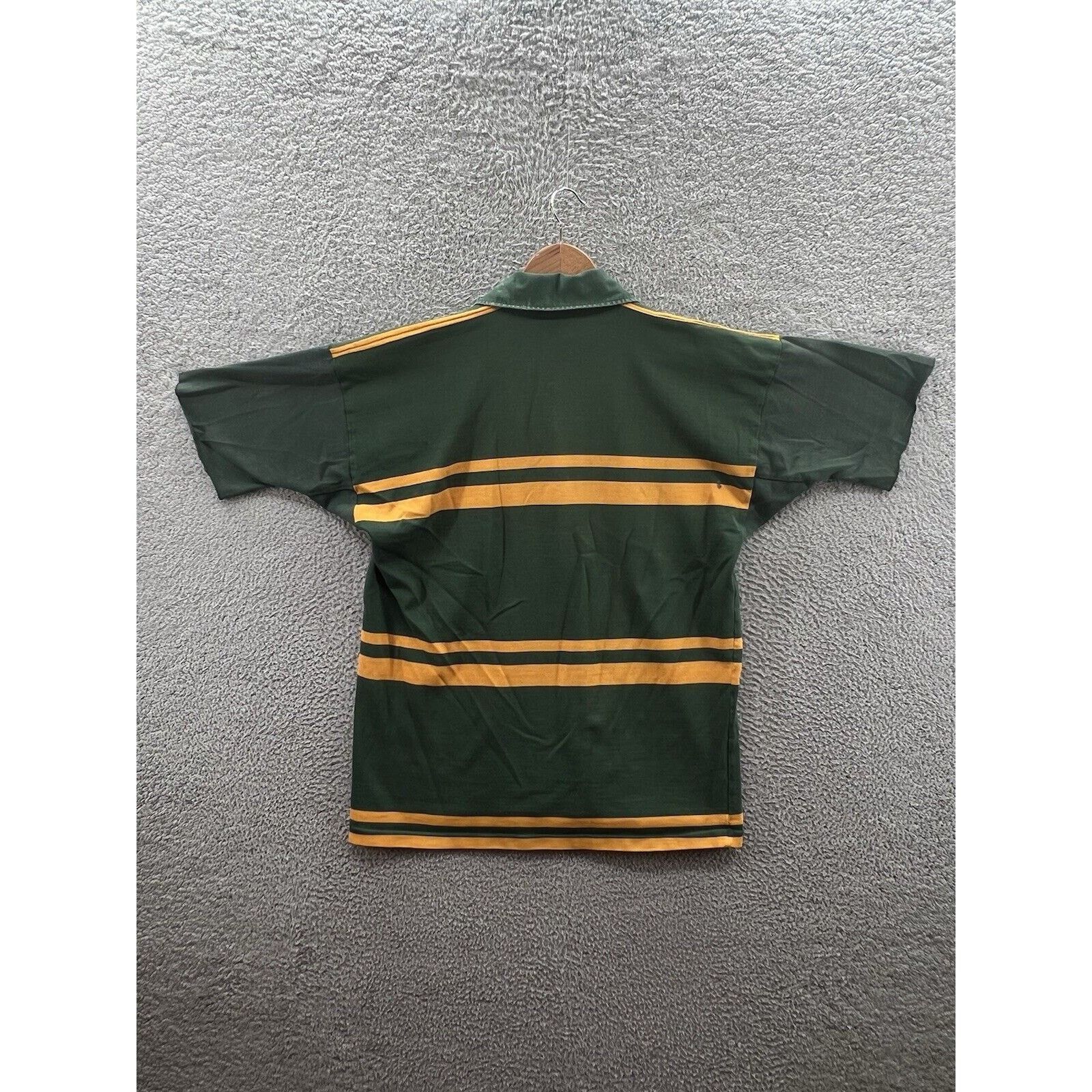 Canterbury of New Zealand Canterbury Green Yellow Striped Rugby Polo Men’s Size Large Size US L / EU 52-54 / 3 - 2 Thumbnail