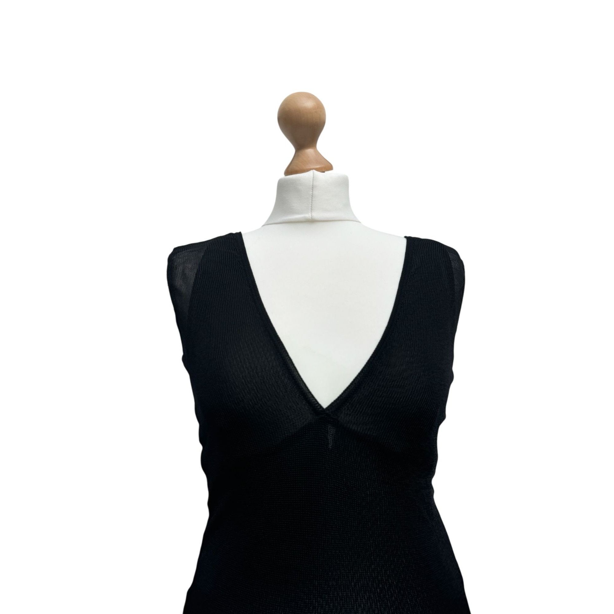 Balenciaga Nicolas Ghesquière SS 2005 Black Mesh Top Size XS / US 0-2 / IT 36-38 - 2 Thumbnail