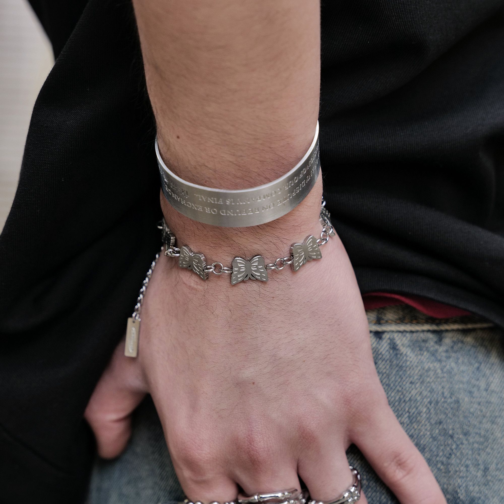 Jewelry Butterfly Rare Bracelet Y2K Punk Chain Bracelets Chains Size ONE SIZE - 1 Thumbnail