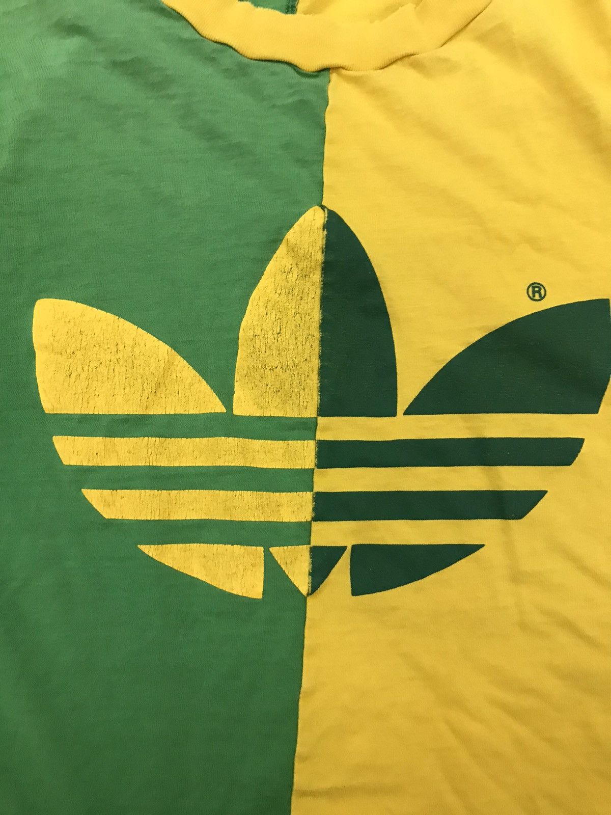 Adidas × Descente × Vintage Vintage Adidas Descente Distressed Tee Shirt Size US L / EU 52-54 / 3 - 3 Thumbnail