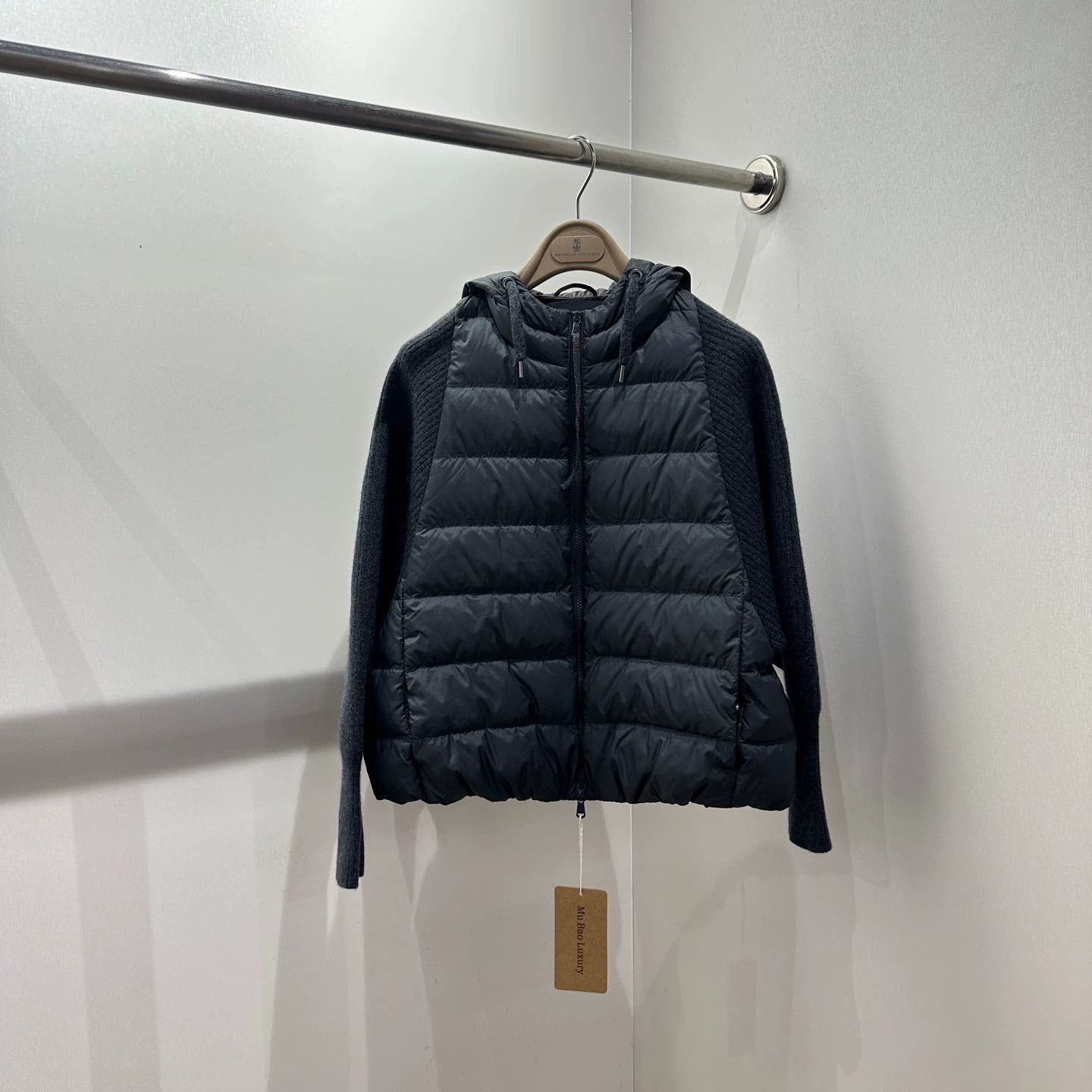 Brunello Cucinelli Brunello Cucinelli mar99 colorblocked hooded down wool Size S / US 4 / IT 40 - 1 Thumbnail