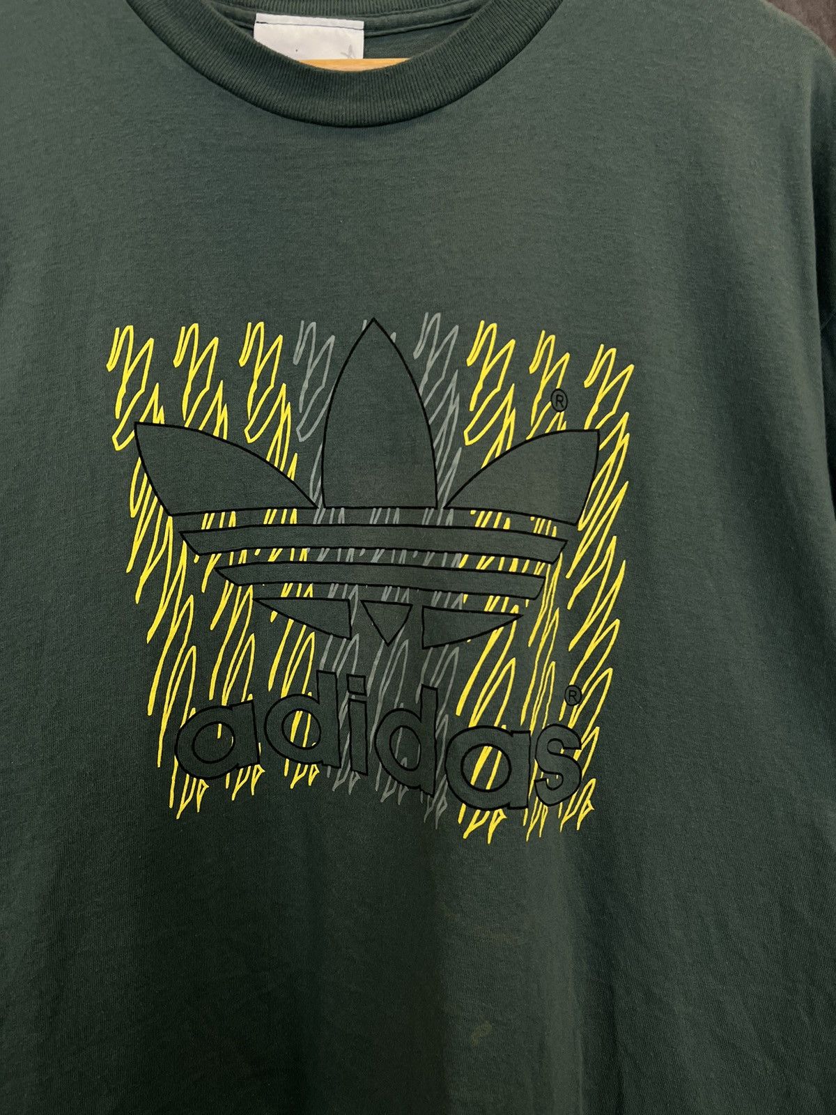 Adidas × Vintage Adidas vintage big center logo single stitch tee Size US XL / EU 56 / 4 - 3 Thumbnail