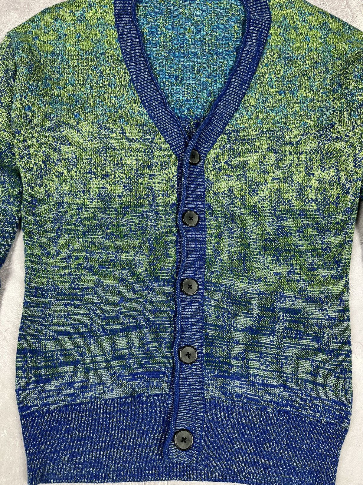 Diesel Black Gold Diesel Black Gold Blue/Green Cardigan Sweater Size S Size US S / EU 44-46 / 1 - 4 Thumbnail