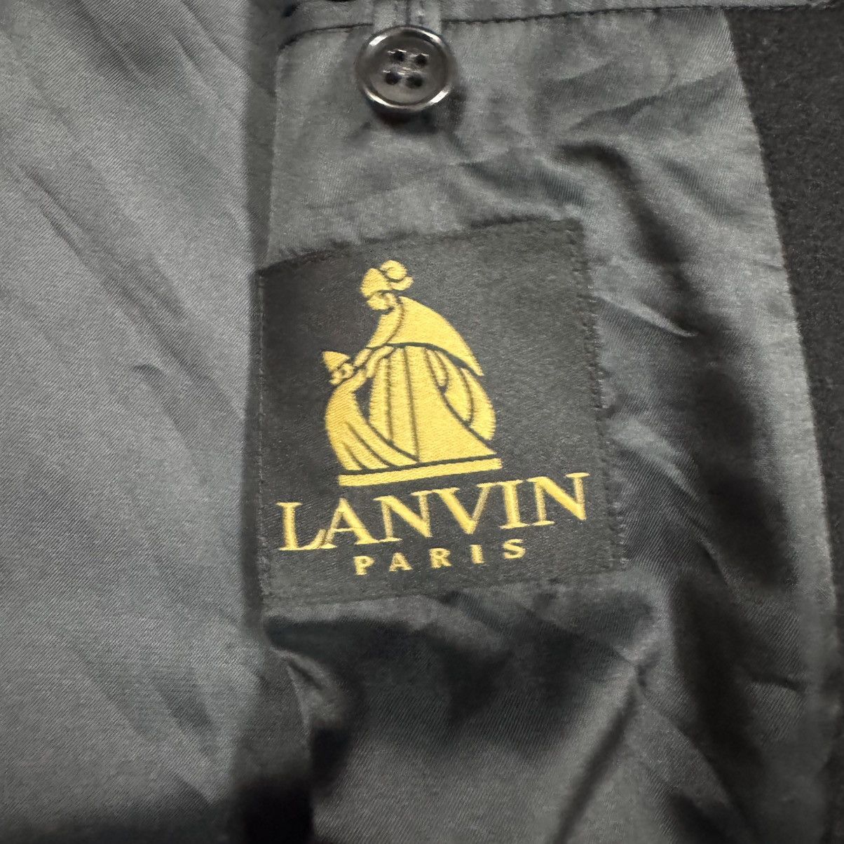 Lanvin Vtg🔥Luxury Lanvin Paris Double Breasted Long Jacket Size US L / EU 52-54 / 3 - 16 Thumbnail