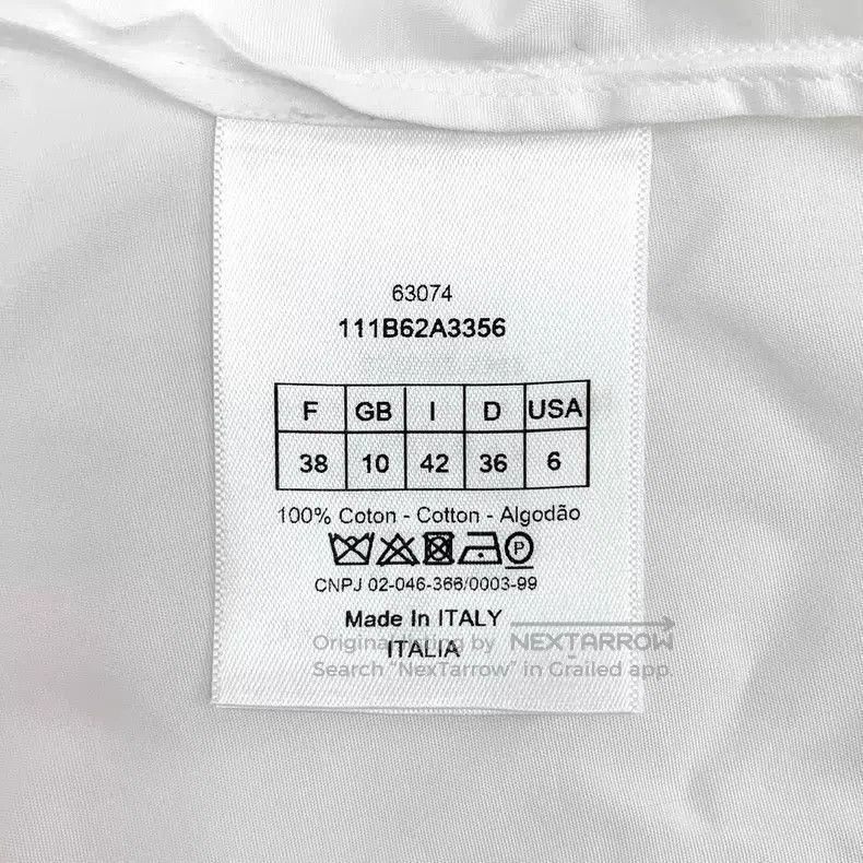 Dior Dior White bee embroidery cotton lapel short-sleeved shirt Size XS / US 0-2 / IT 36-38 - 7 Thumbnail